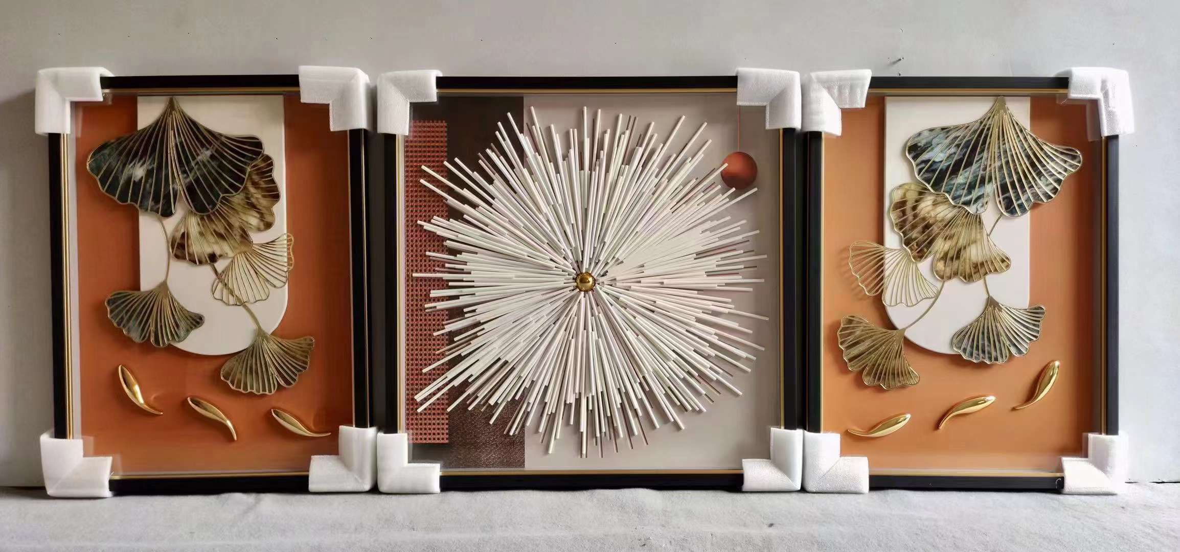 The wall decoration hanging pieces for the entrance foyer, the light luxury three-dimensional corridor wall decoration, the creative living room sofa background wall decoration Specification image