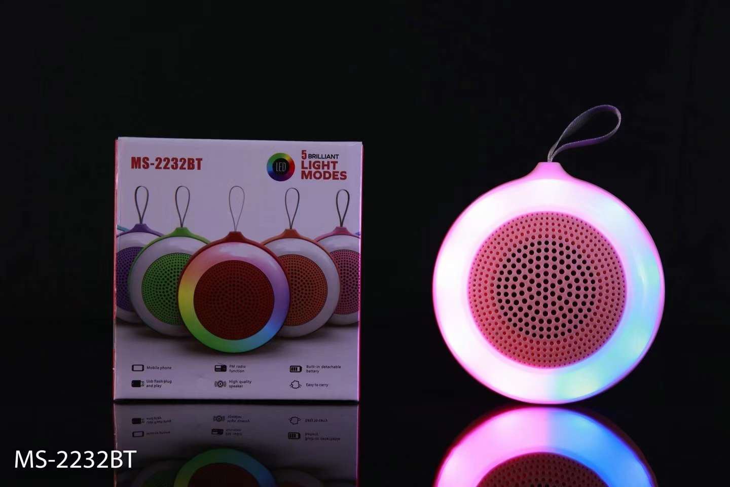 MS新款蓝牙音响，带炫灯图