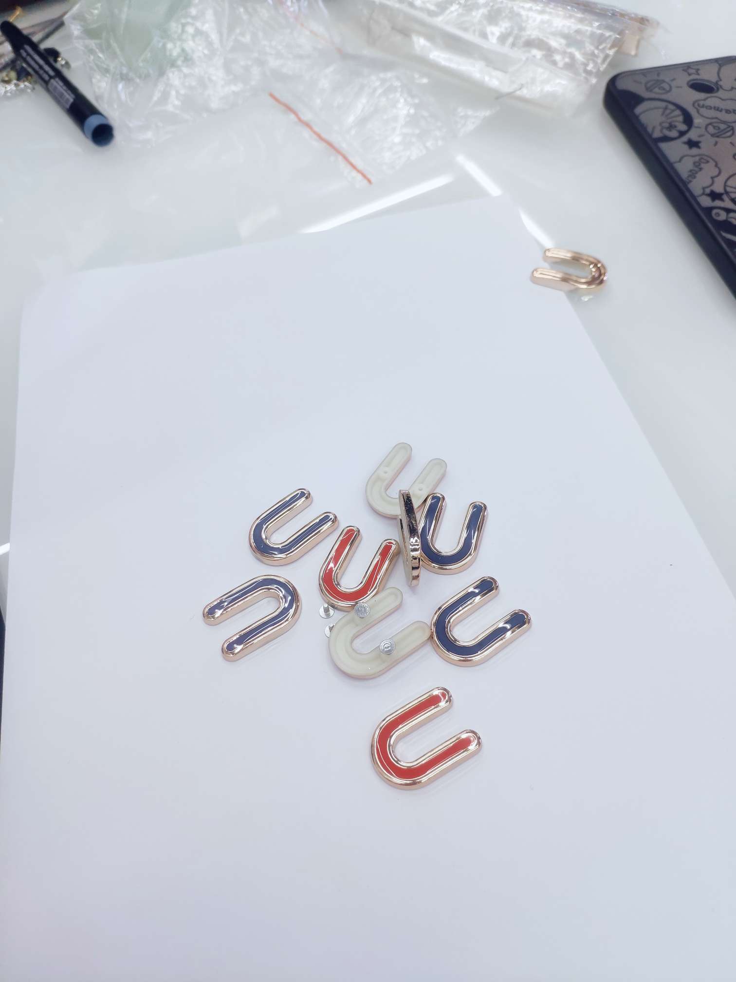 塑料桃心铆钉 爱心形撞钉 脚子 箱包服装配件详情图14
