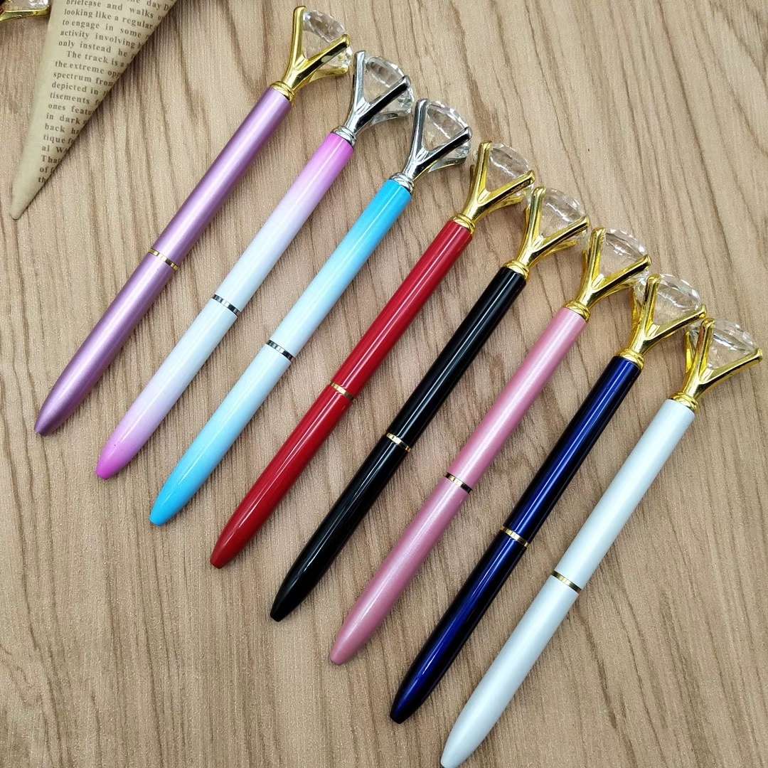 New product promotion: Exquisite crystal pens, water diamond pens, metal ballpoint pens, business gifts, oil-based metal pens Item Picture
