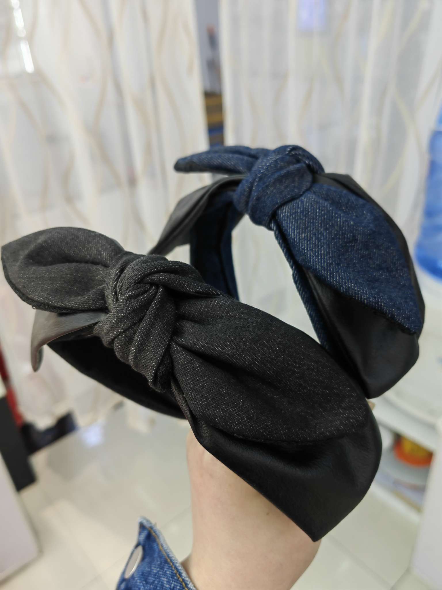 Plaid Bow Headband