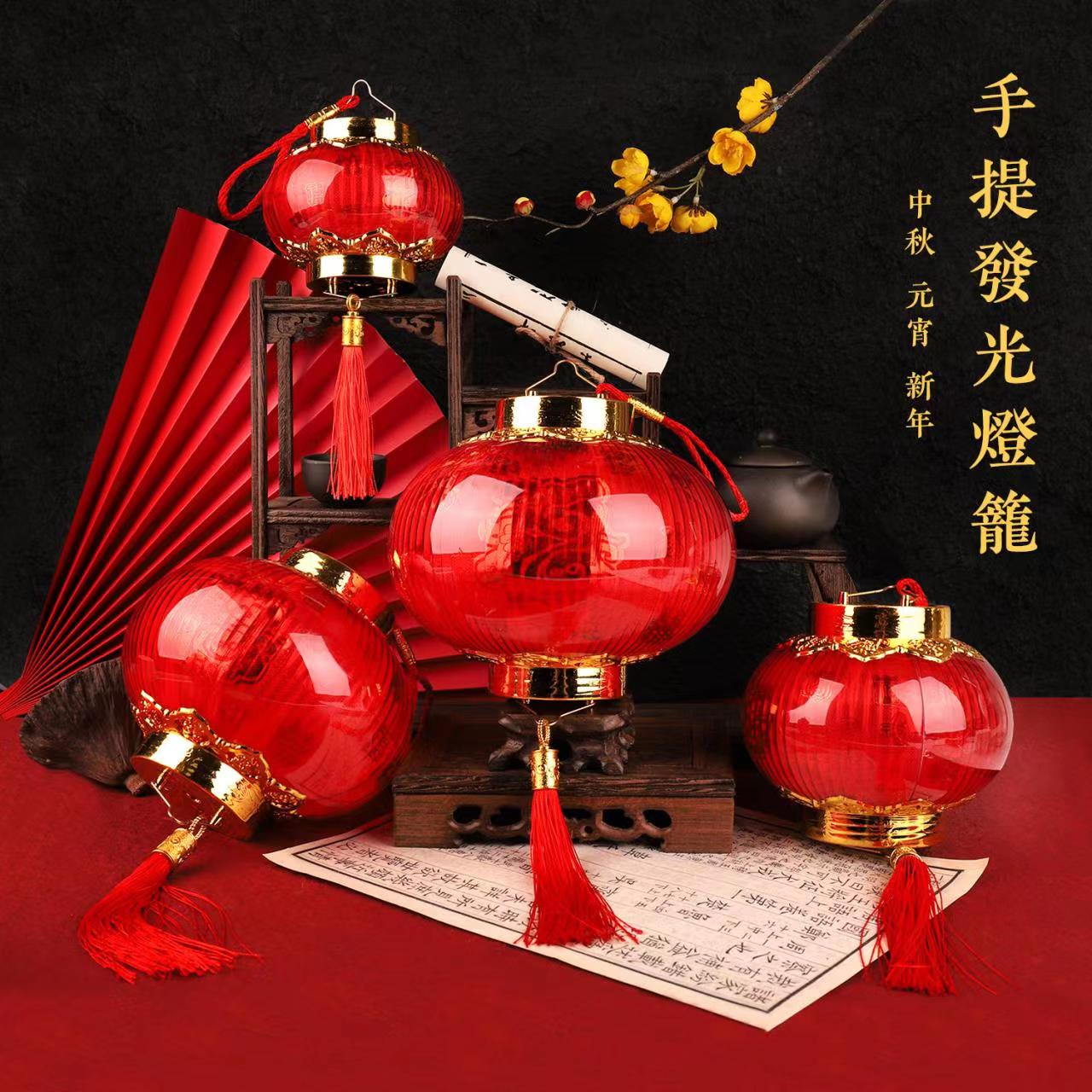 Intangible cultural heritage street stall small lanterns, flocked office cultural festival supplies, rotating lanterns, wedding decorations, both beautiful and practical pic 4