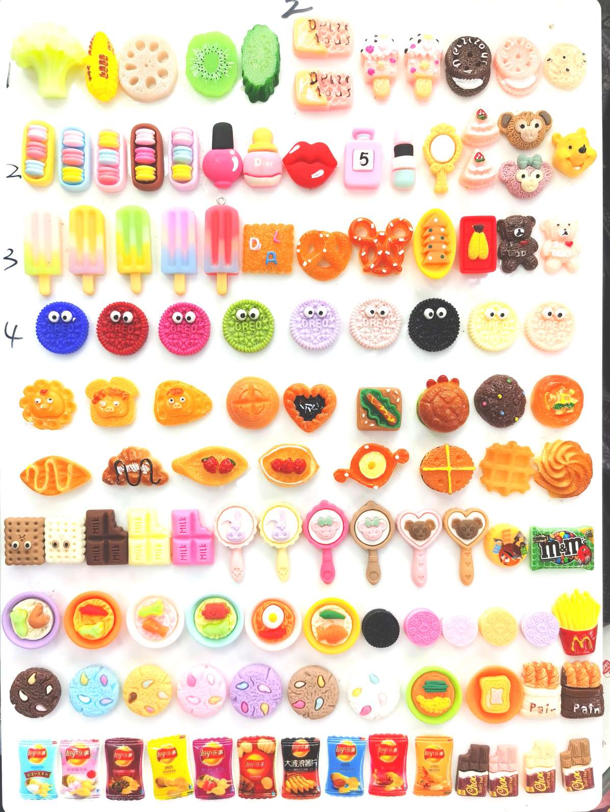 500 sets of supermarket and convenience store simulation bottles, food toys, mobile phones, refrigerators, stickers, fun decorations, DIY house play toys, pendants, cookies pic 14