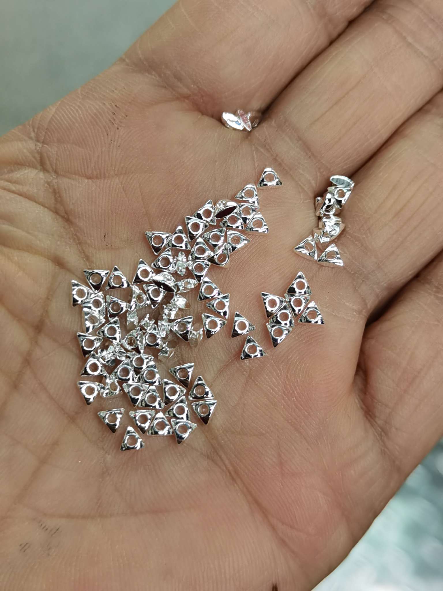 3*3 triangular arc separator thick silver