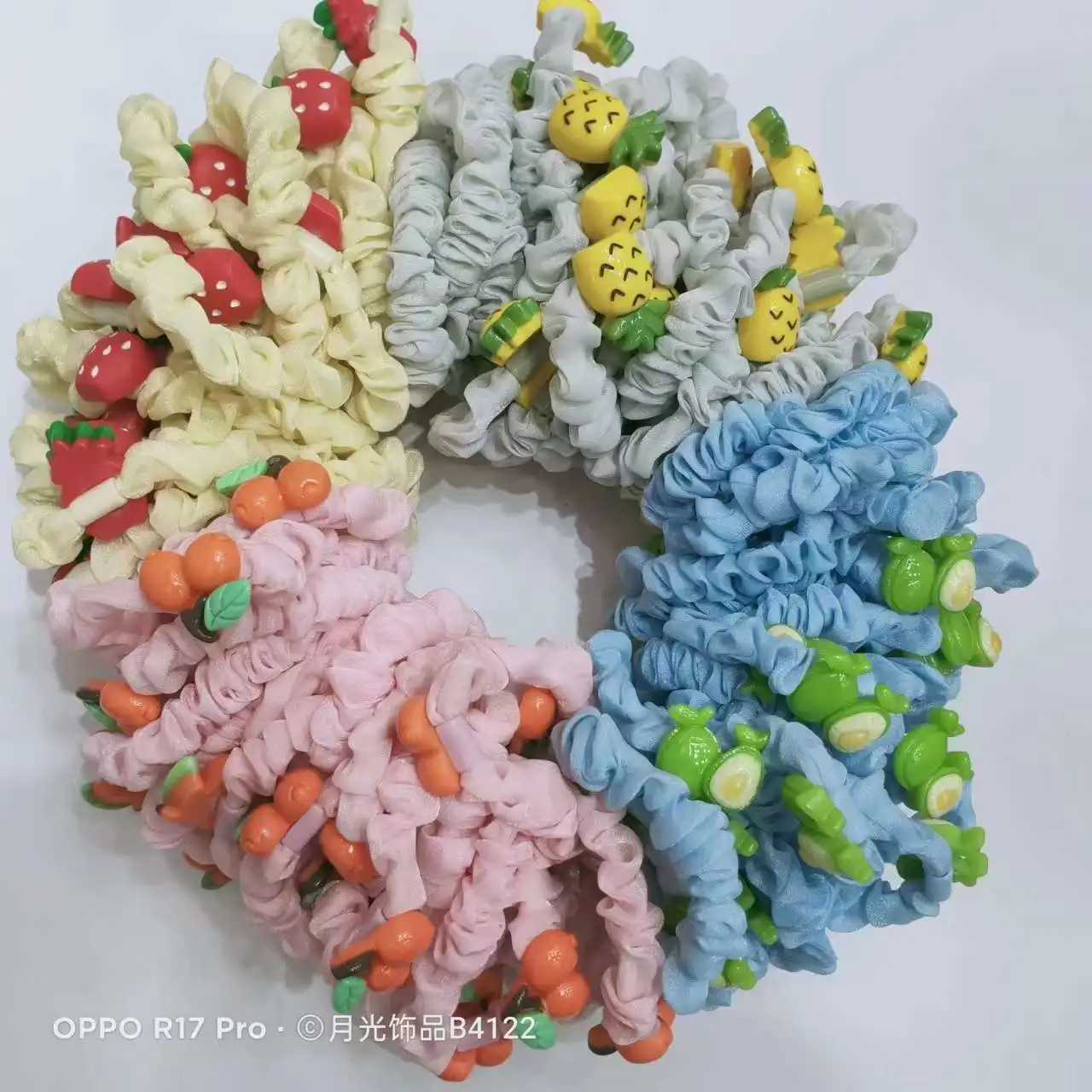 The Korean version of the popular small intestine ring, fruit hair band, hair band and rubber band headwear detail image 2