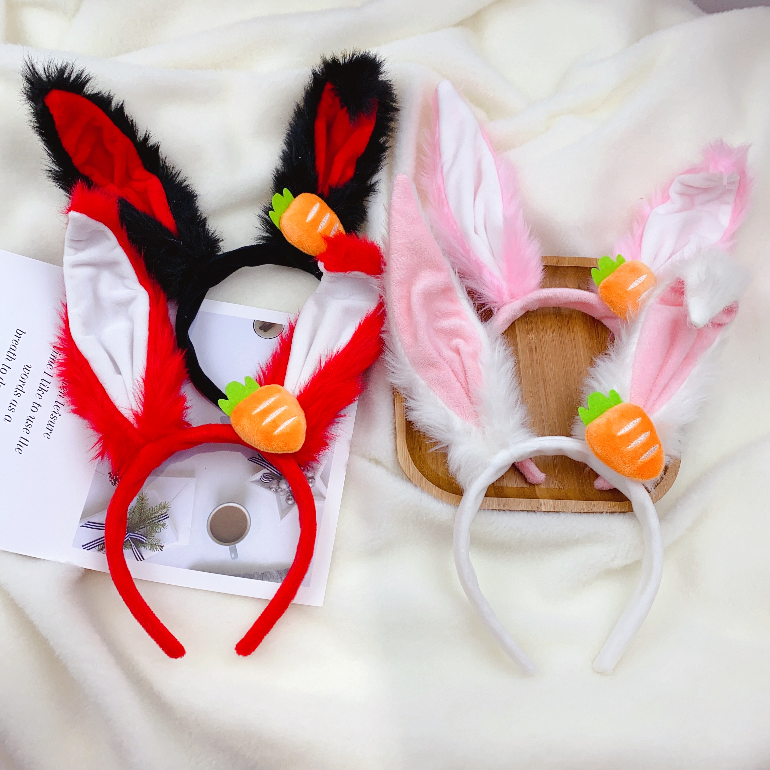 Lucky Rabbit Series - Carrot with Light Rabbit Ear Headband
