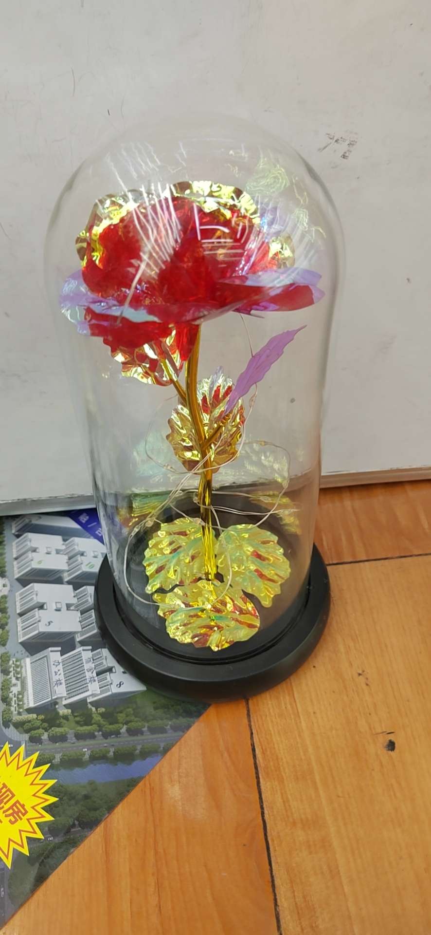 玻璃罩玫瑰花