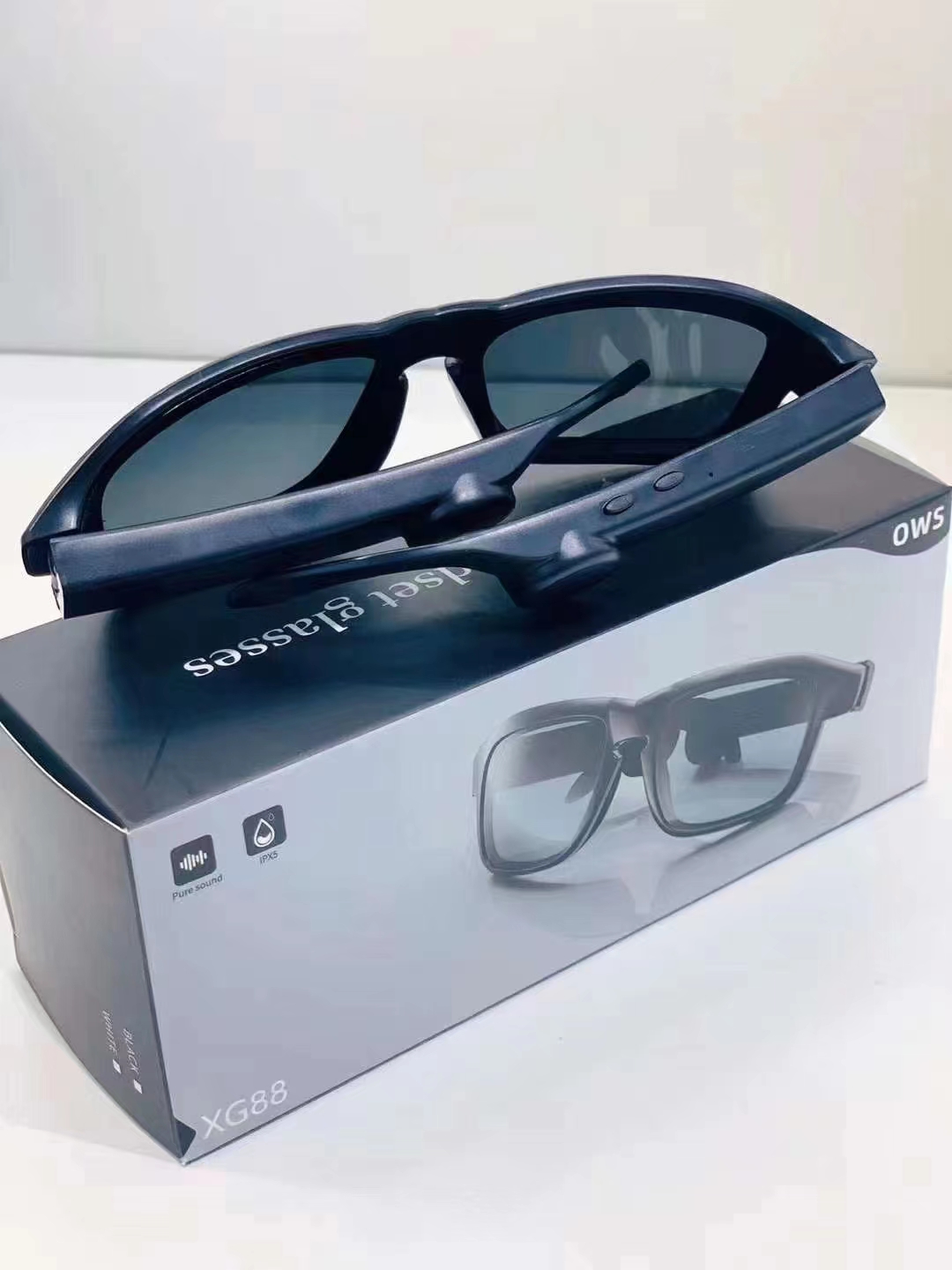Wireless Bluetooth headphones, glasses, bone conduction headphones for both men and women Item Picture