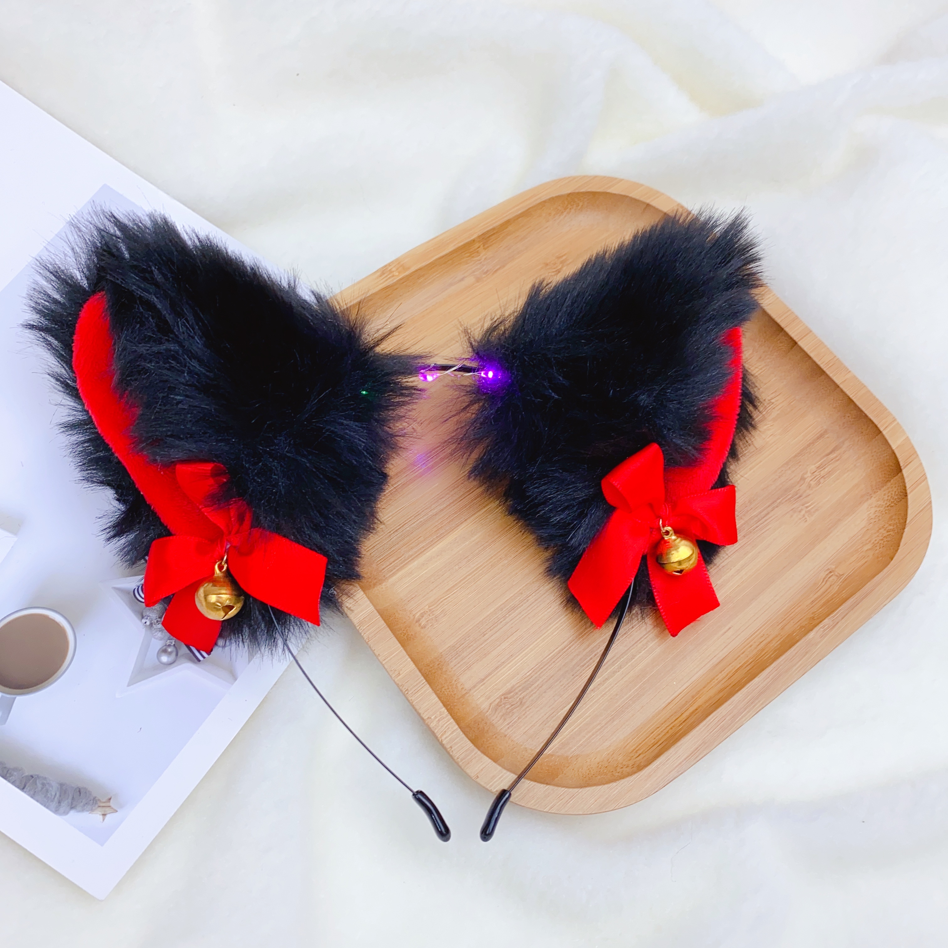 Lucky Rabbit Series - Plush Earband Bell Headband (with Light) Specification image