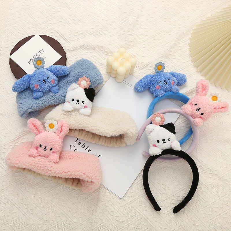 Half the Sky Plush cartoon little flower baby hair band, cute and high-quality plush hair band