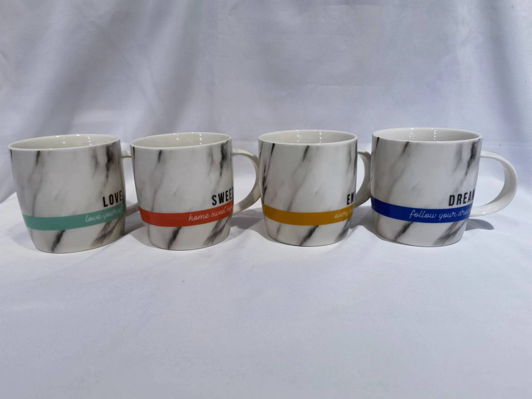 大理石花纹字母陶瓷杯 星碧XB101