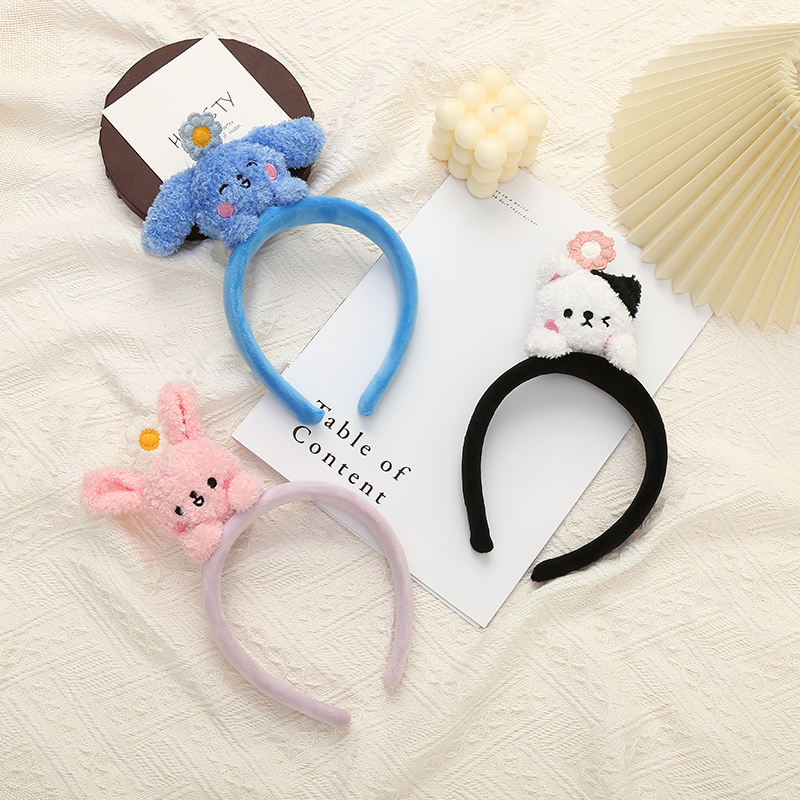 Half the Sky Plush cartoon little flower baby hair band, cute and high-quality plush hair band Specification image