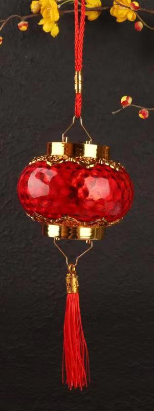 Intangible cultural heritage street stall small lanterns, flocked office cultural festival supplies, rotating lanterns, wedding decorations, both beautiful and practical pic 5