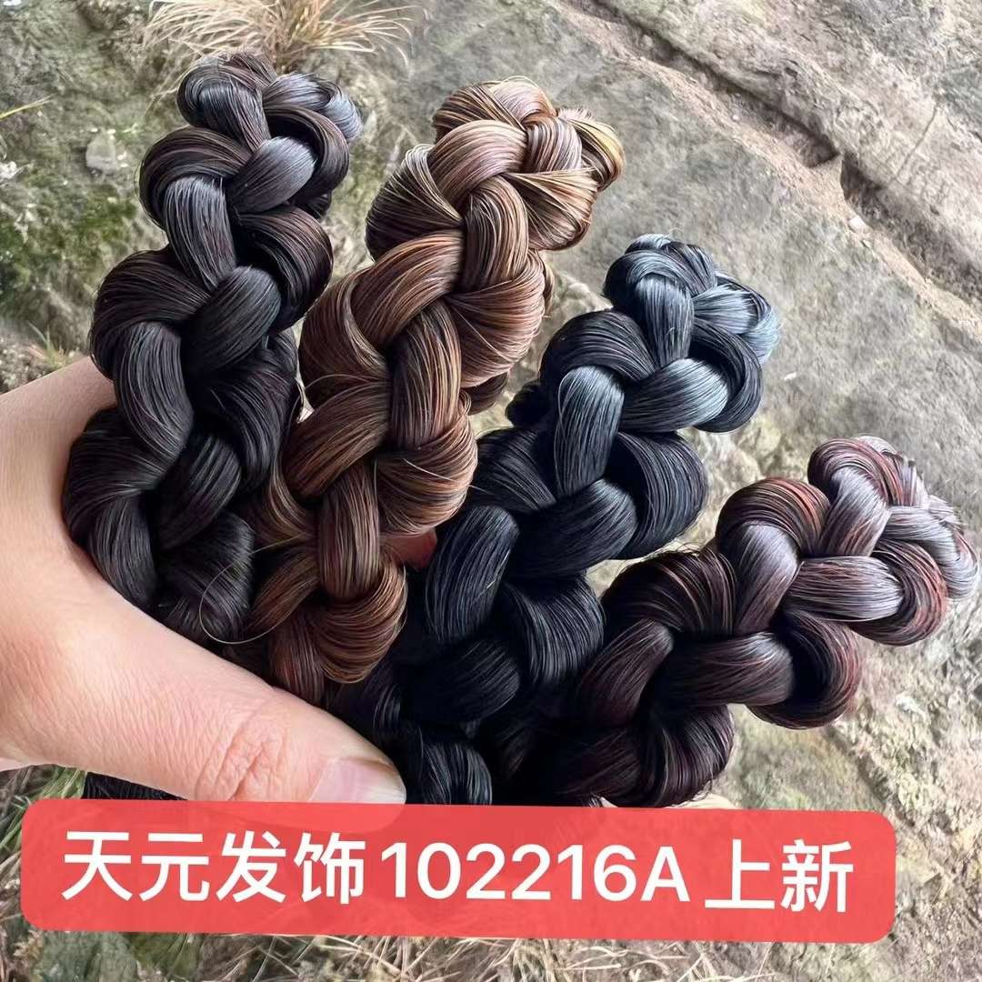 头扣鸡窝头抓夹丸子头假发发夹发圈蓬松盘发神器马尾仿真发包懒人头饰61