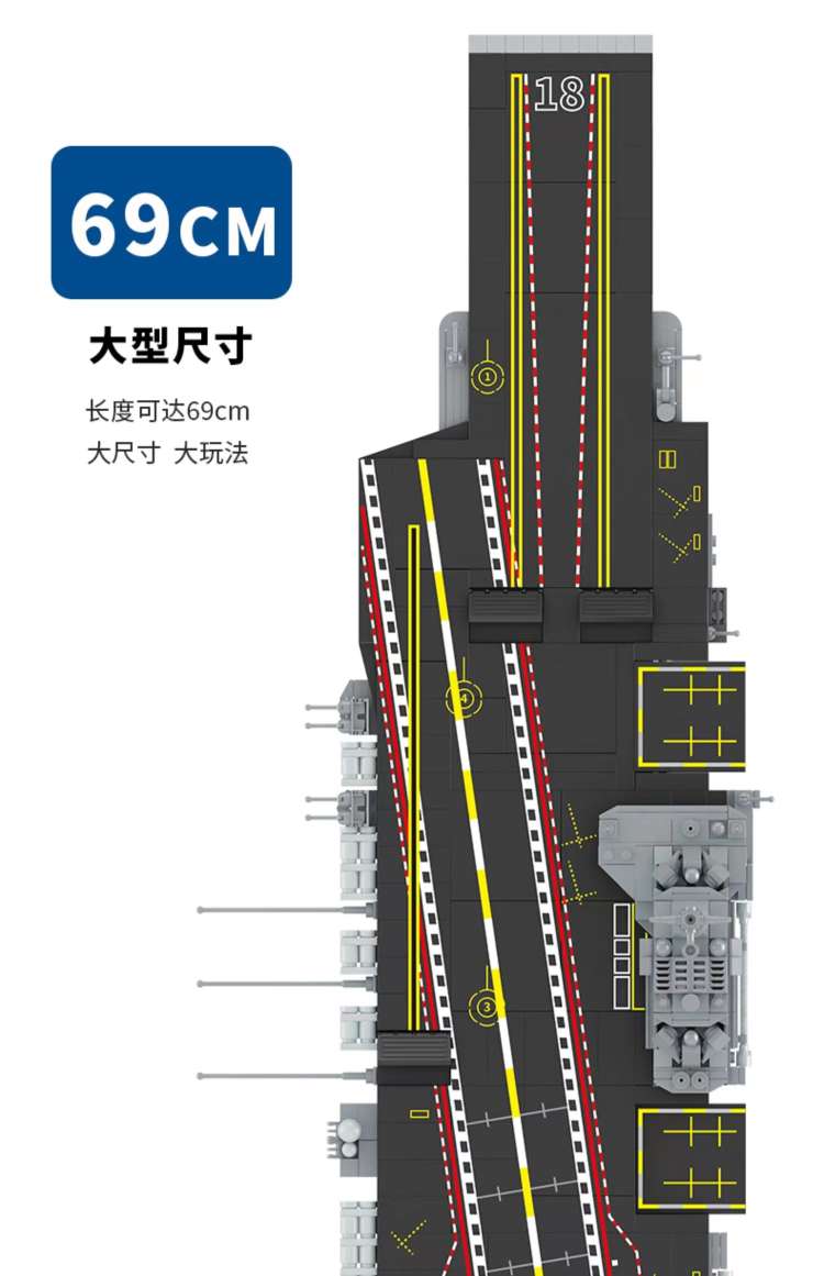 New Fangcheng Building Blocks 003 Aircraft carrier (Fujian) FC4202 assembly and building boy and girl gifts detail image 6
