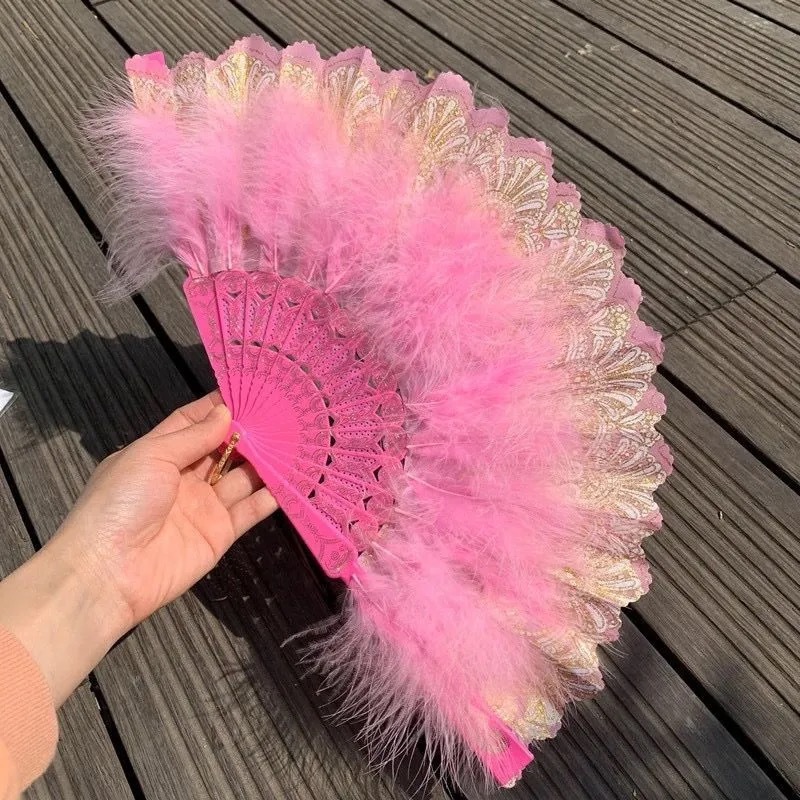 Lolita nuevo clásico abanicos plegables influencers estilo retro baile qipao pasarela abanicos de la corte fada chica abanicos de plumas detail image 7