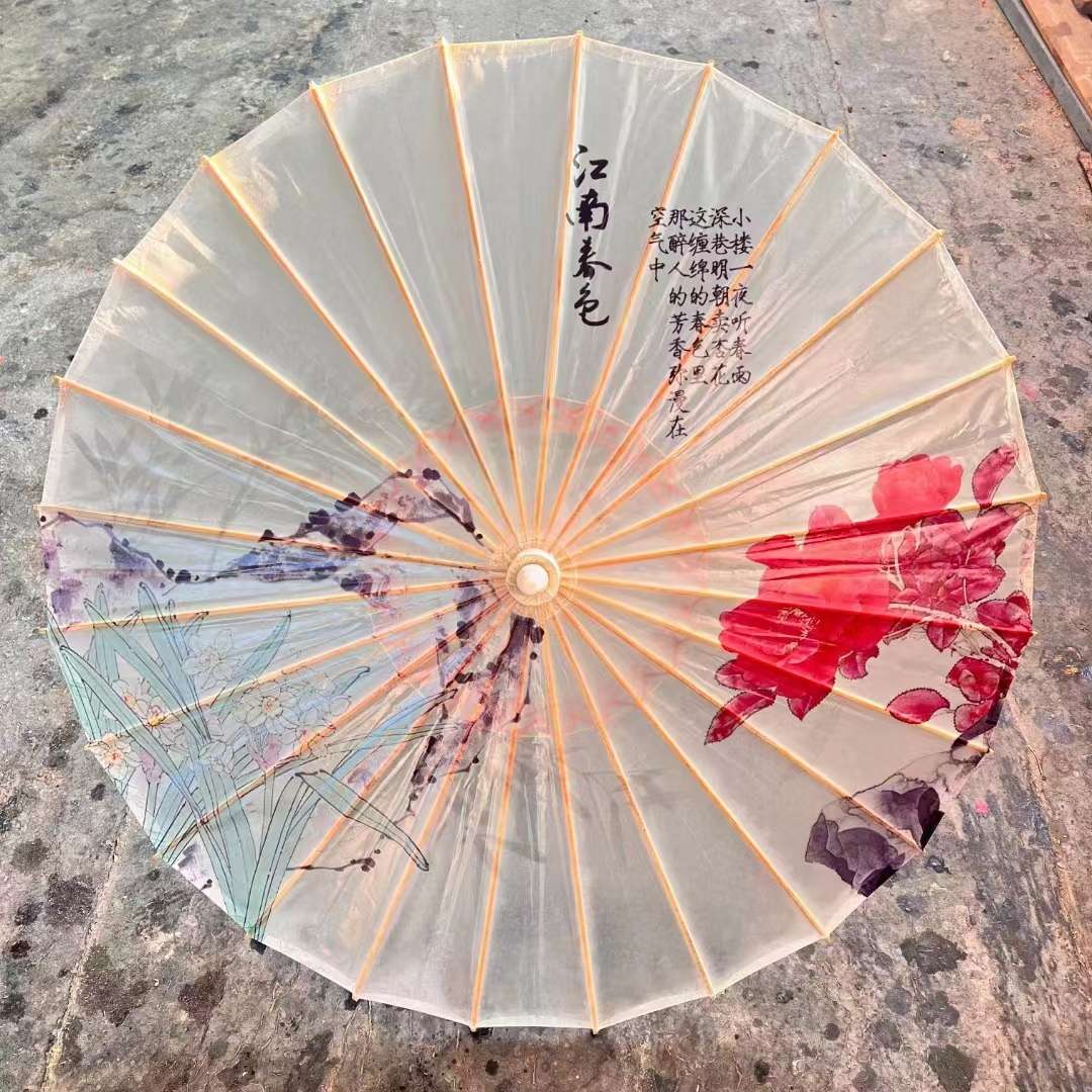 油纸伞白底实物图