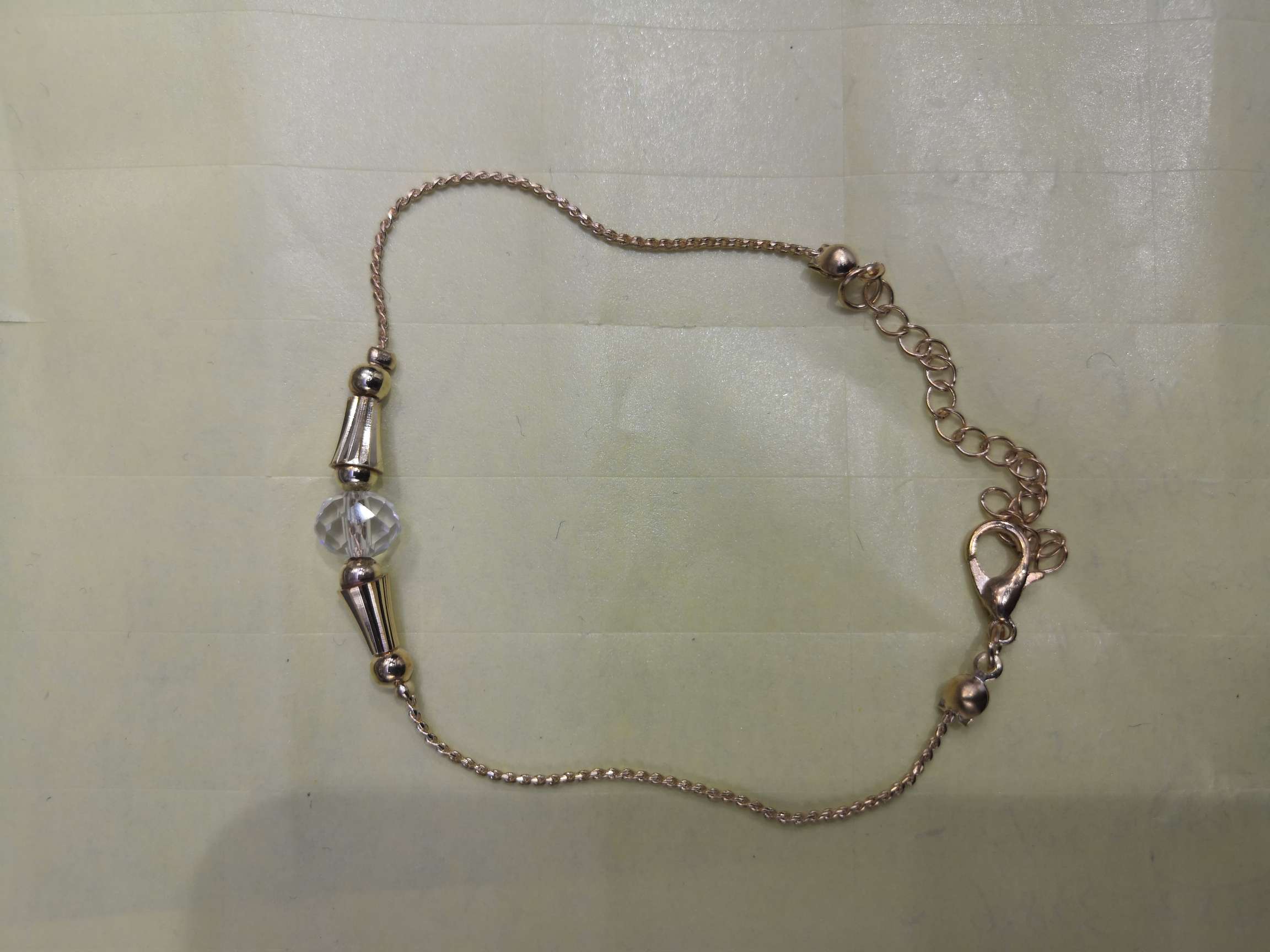 黄金链条脚链 藏式风格饰品 脚饰精致女士款 时尚潮流足饰 金色闪耀水晶精美时尚详情图3