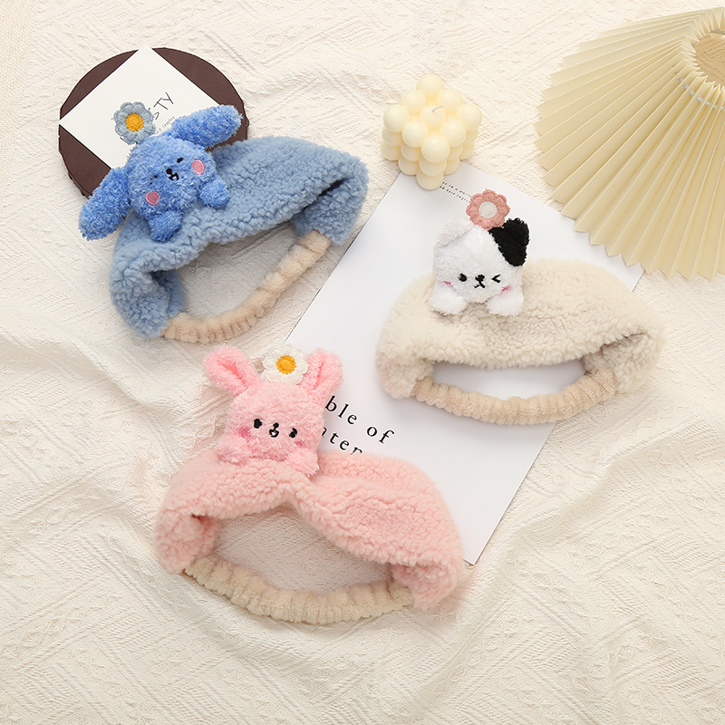 Half the Sky Plush cartoon little flower baby hair band, cute and high-quality plush hair band details Picture
