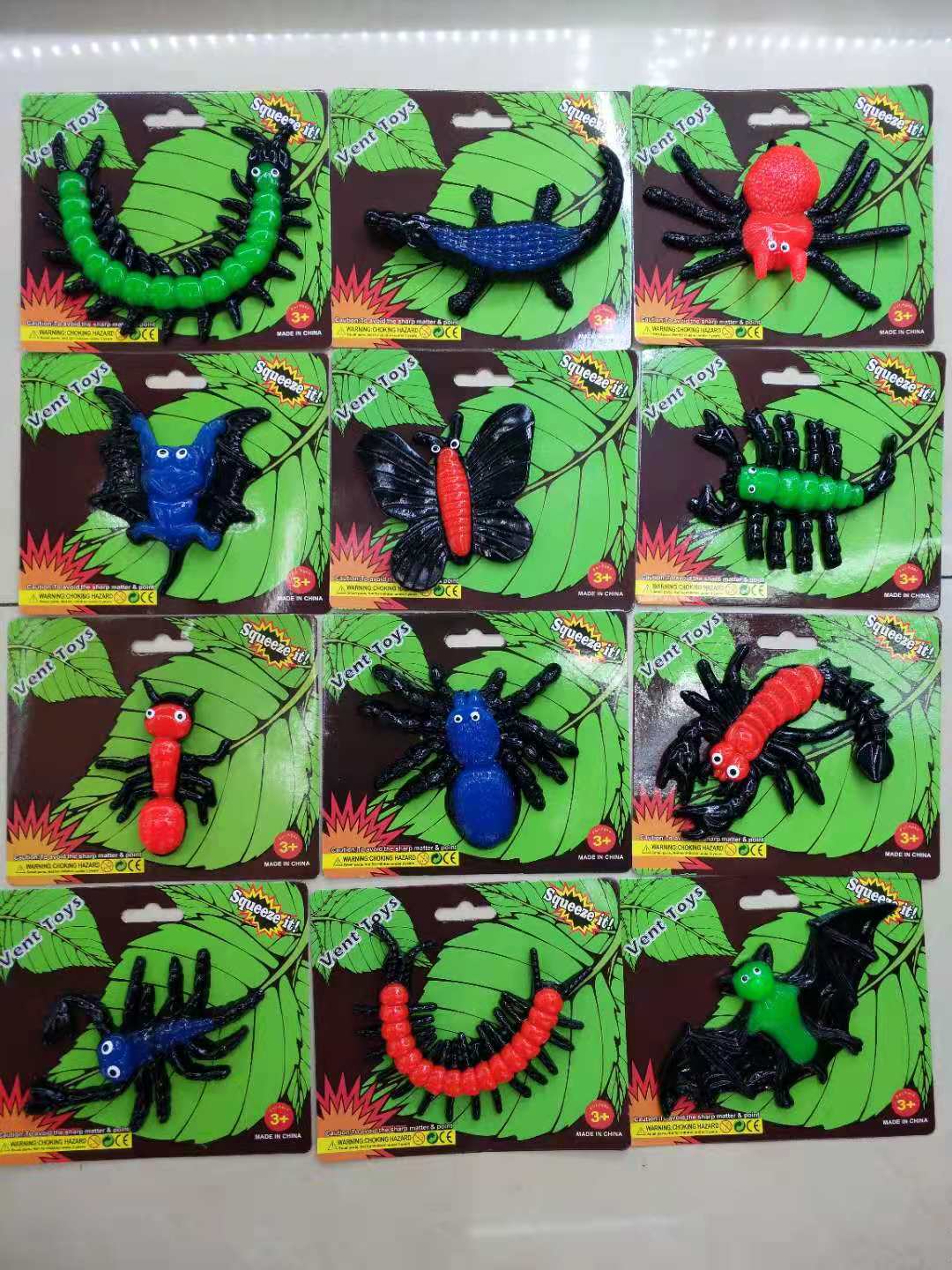 软胶发泄昆虫卡片