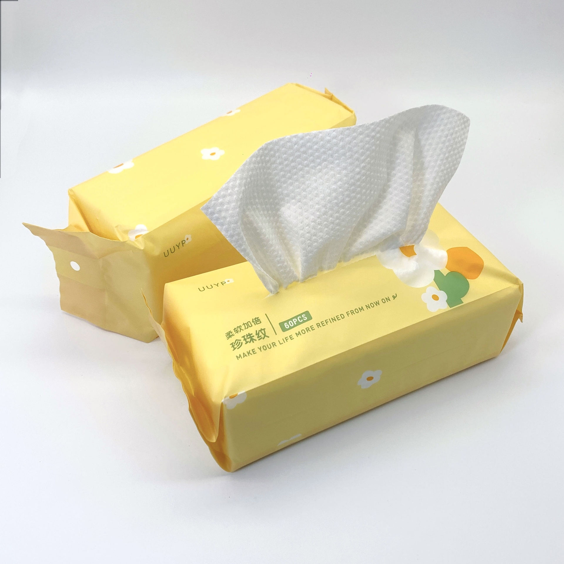 Bagged face towels, disposable cotton soft towels, facial cleansing towels, thickened pearl texture pull-out facial cleansing towels, towels, beauty towels detail image 3