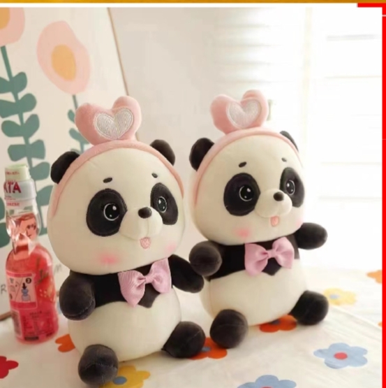 爱心领结黑白熊