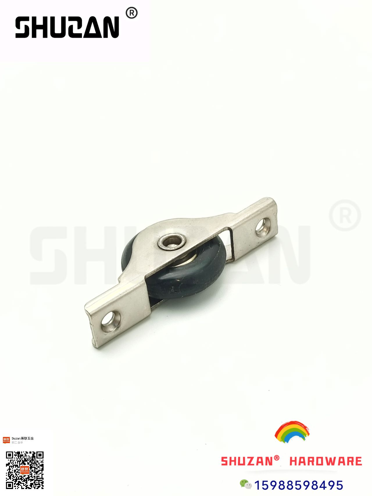 The Shuzan sliding wheel hardware pulley is sturdy and durable. The sliding door pulley can be flexibly pulled. It is suitable for glass doors and cabinet doors details Picture