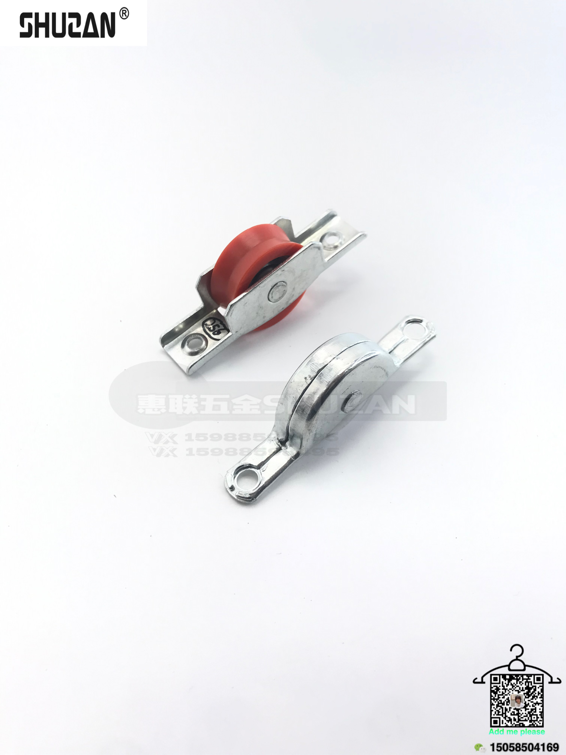 Stainless steel pulleys, Shuzan hardware pulleys, sliding door pulleys, flexible pulling, suitable for glass doors and cabinet doors details Picture