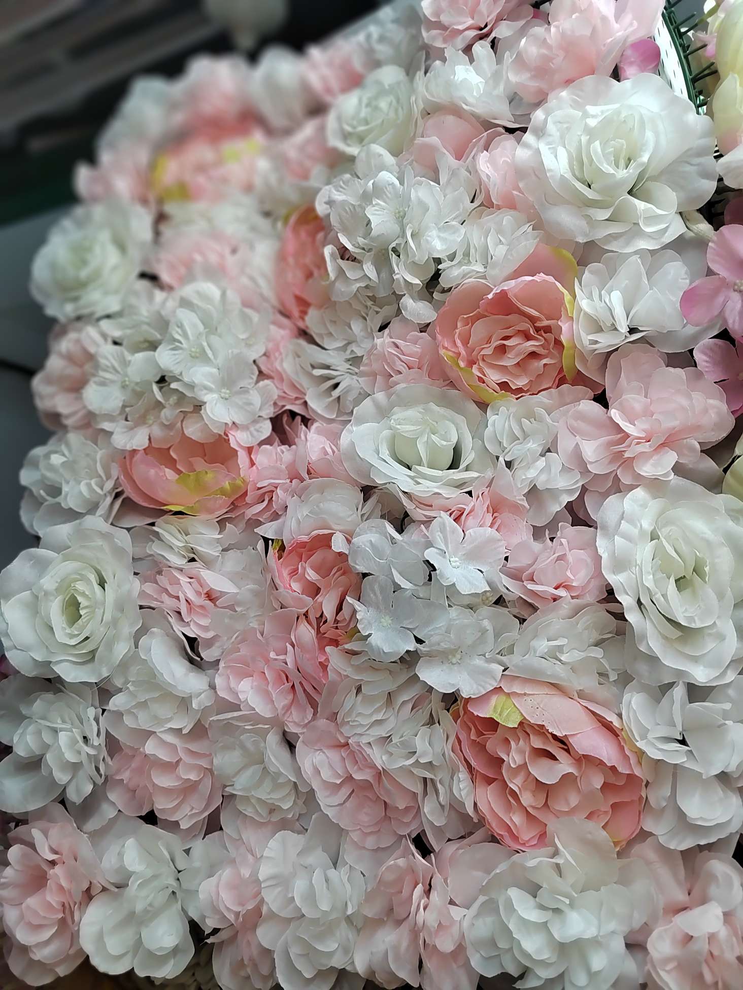 仿真花墙，用于婚礼，房间，酒店装饰