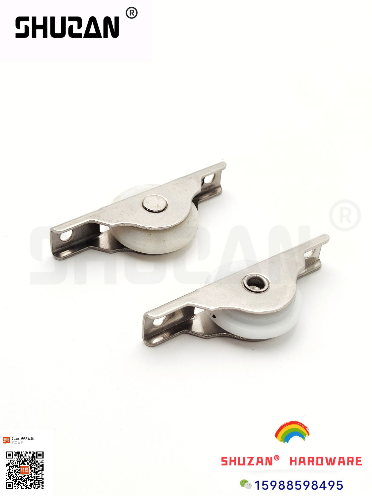 Shuzan sliding wheels, Shuzan hardware wheels, sliding door wheels, flexible pulling, suitable for glass doors and cabinet doors details Picture