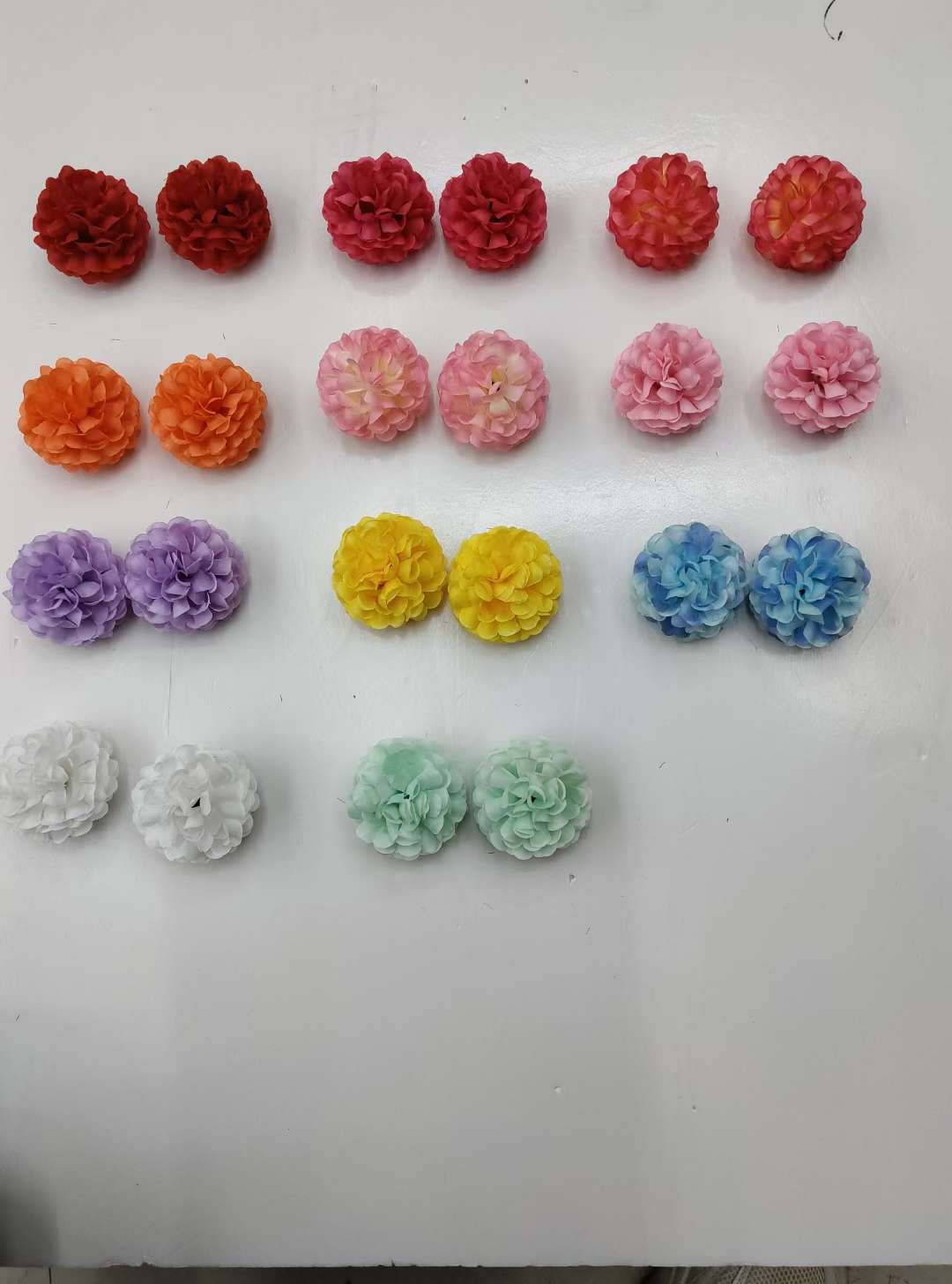 Simulated flower head wedding flower head velvet country style