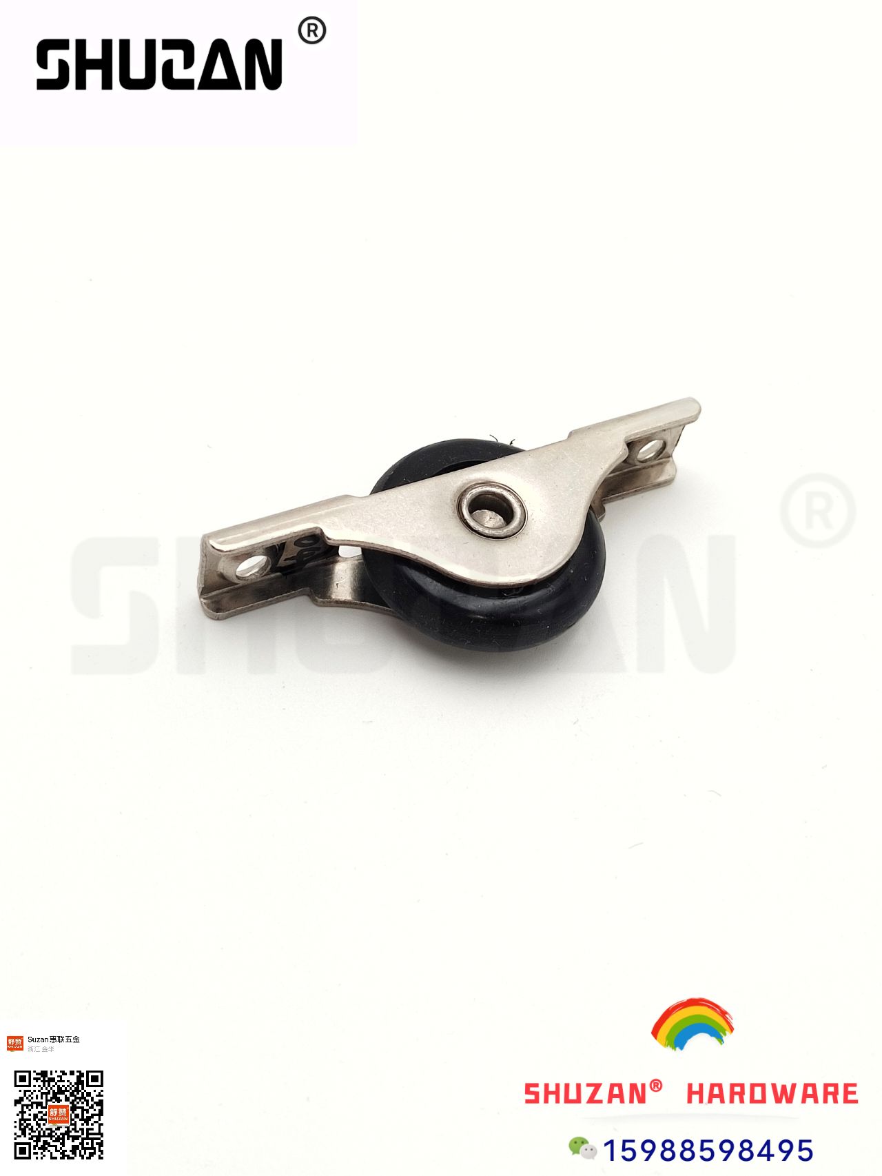 The Shuzan sliding wheel hardware pulley is sturdy and durable. The sliding door pulley can be flexibly pulled. It is suitable for glass doors and cabinet doors Specification image