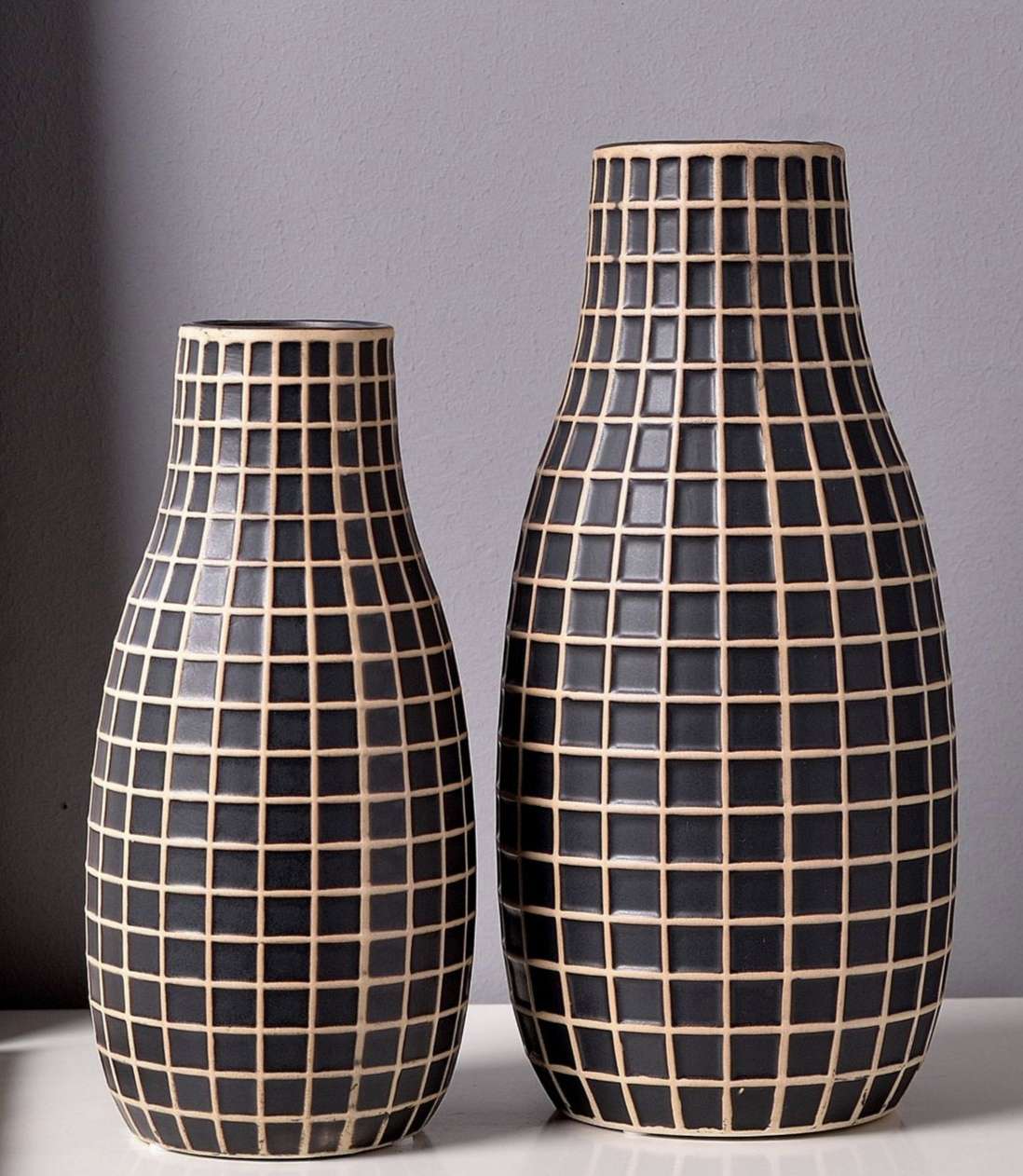 现代简约陶瓷花器素色软装工艺品插花摆件装饰