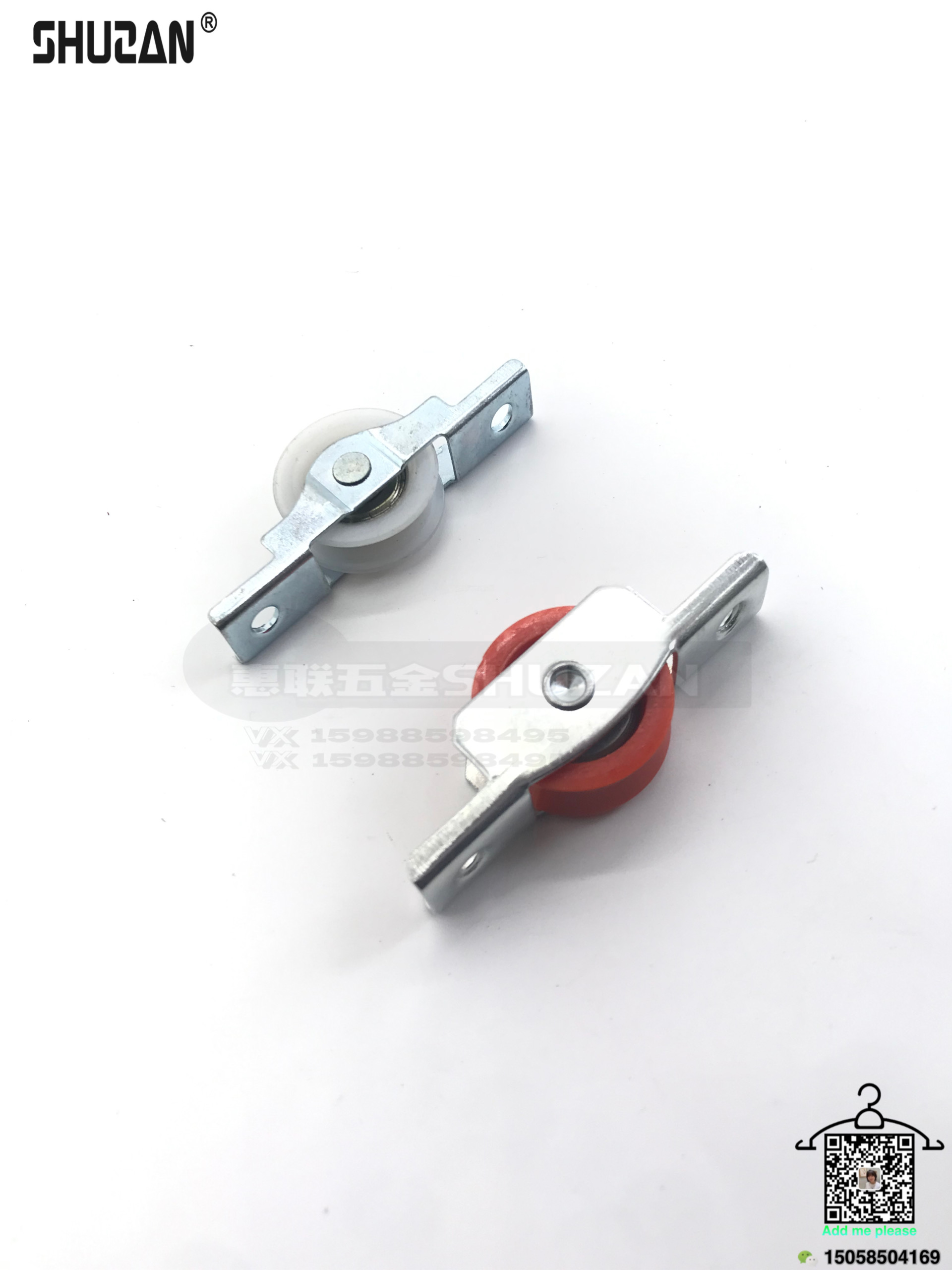 Stainless steel pulleys, Shuzan hardware pulleys, sliding door pulleys, flexible pulling, suitable for glass doors and cabinet doors Item Picture