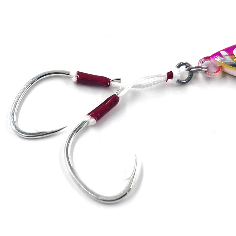 Double-hook iron plate 120g 150g, with hook bait, slow-swinging iron plate, winged flying fish, night light, sea fishing, 6-color outdoor fishing details Picture