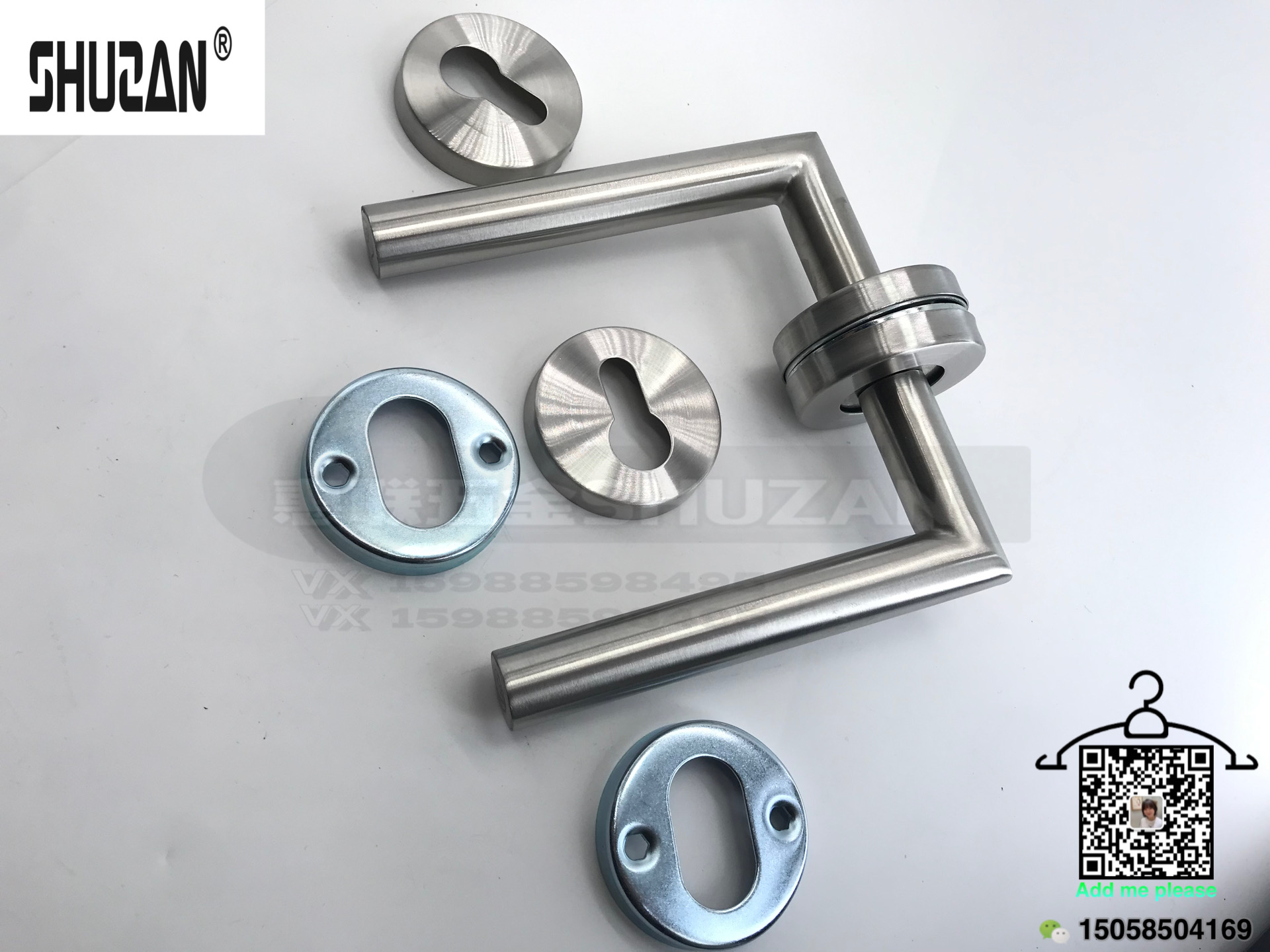 Shuzan manija de la puerta manija de la puerta de plata hermosa exquisita alta calidad fuerte y duradero comercio exterior especial Item Picture