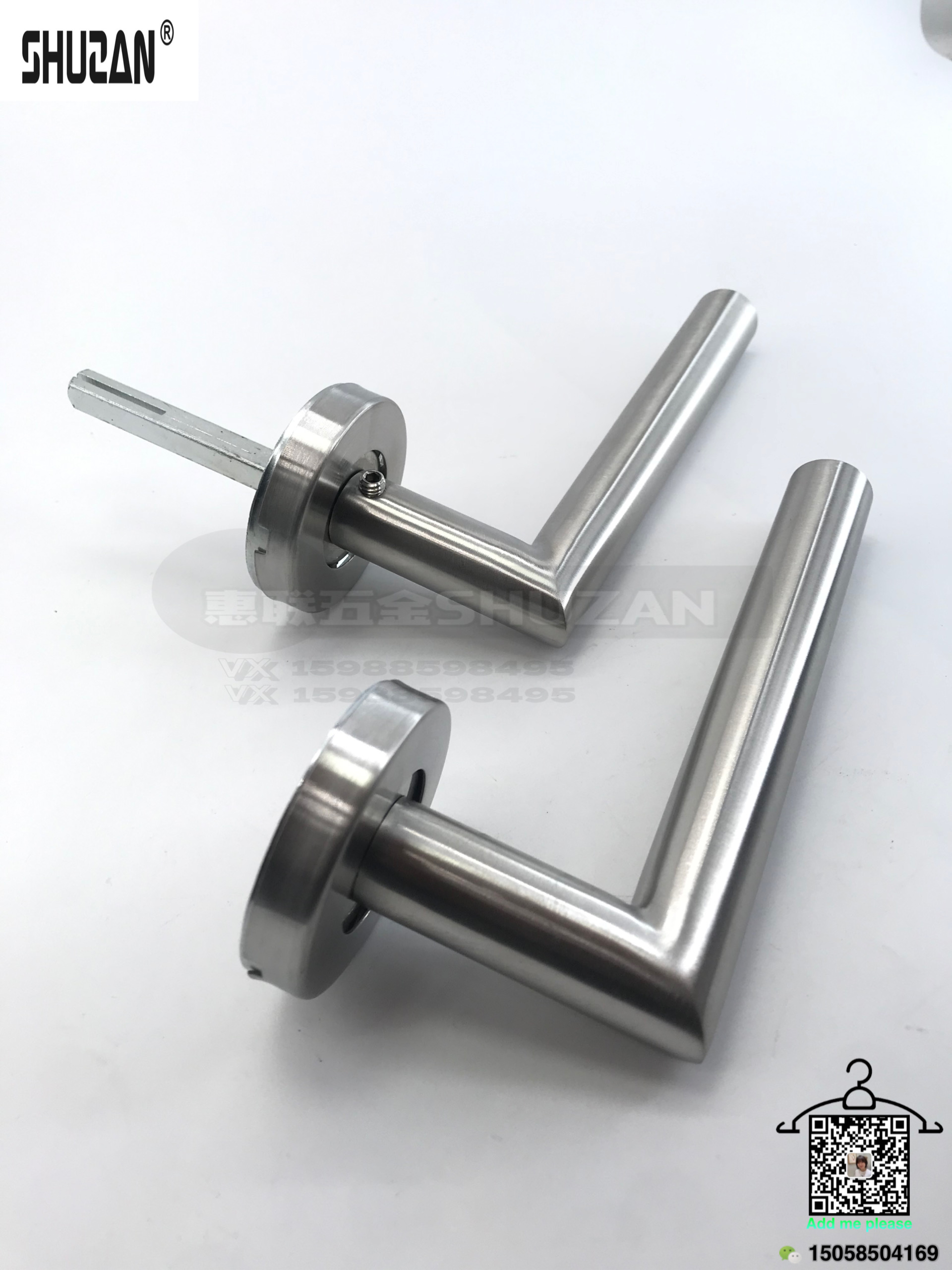 Shuzan manija de la puerta manija de la puerta de plata hermosa exquisita alta calidad fuerte y duradero comercio exterior especial Specification image