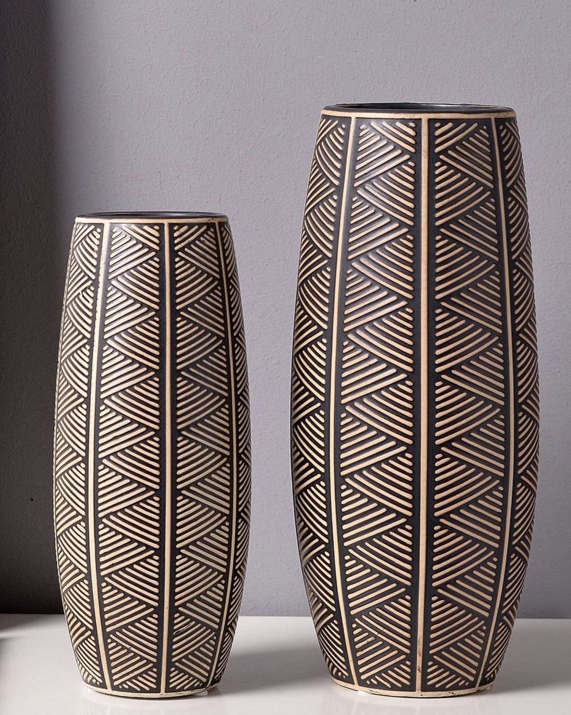 现代简约陶瓷花器素色软装工艺品插花装饰摆件