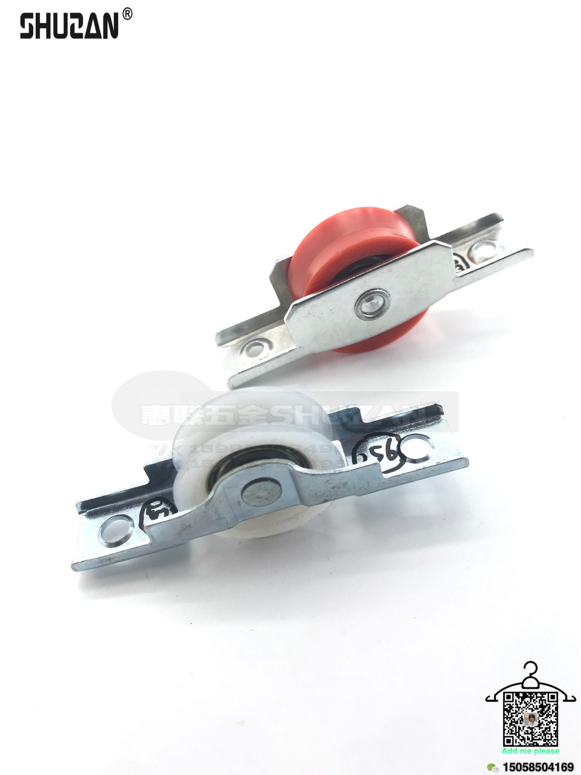 Stainless steel pulleys, Shuzan hardware pulleys, sliding door pulleys, flexible pulling, suitable for glass doors and cabinet doors