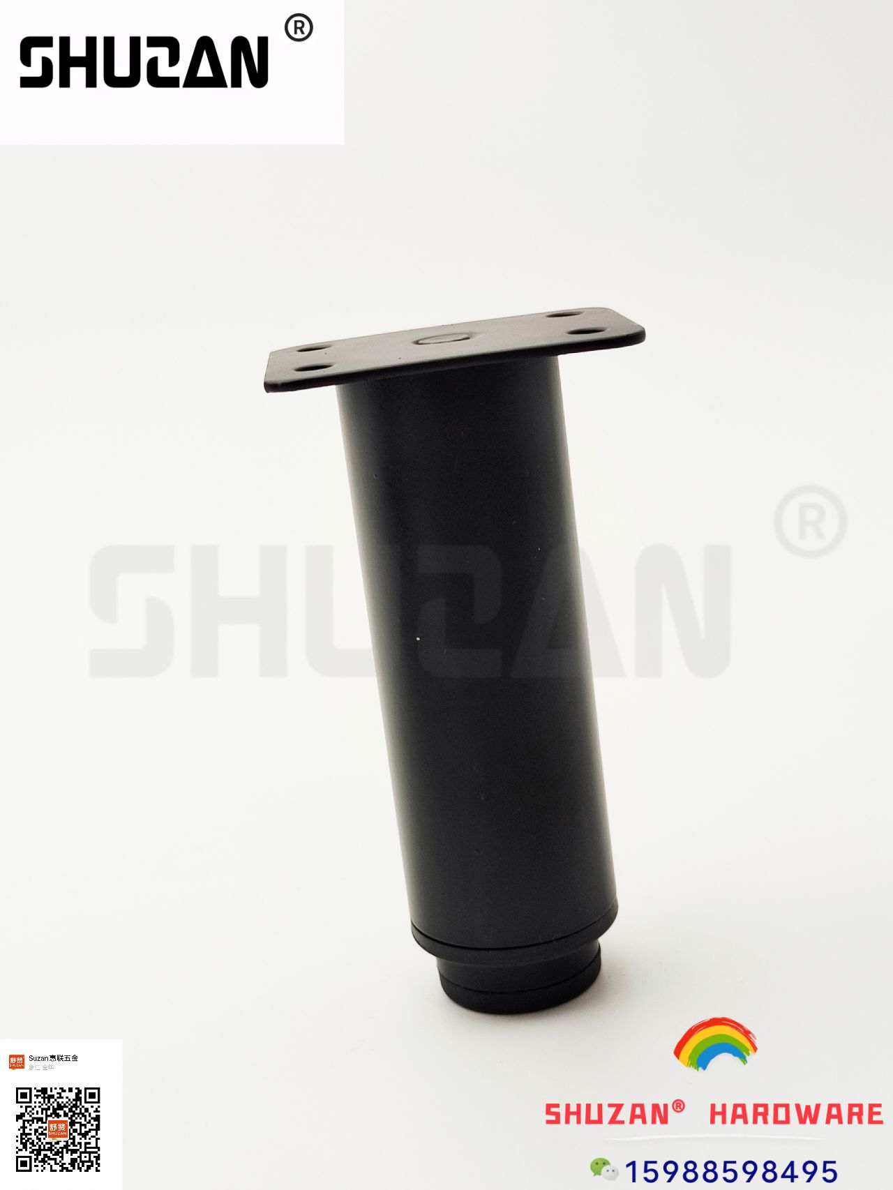 Shuzan hardware cabinet feet are sturdy and durable, with a simple black style that is elegant and generous. Factory direct sales