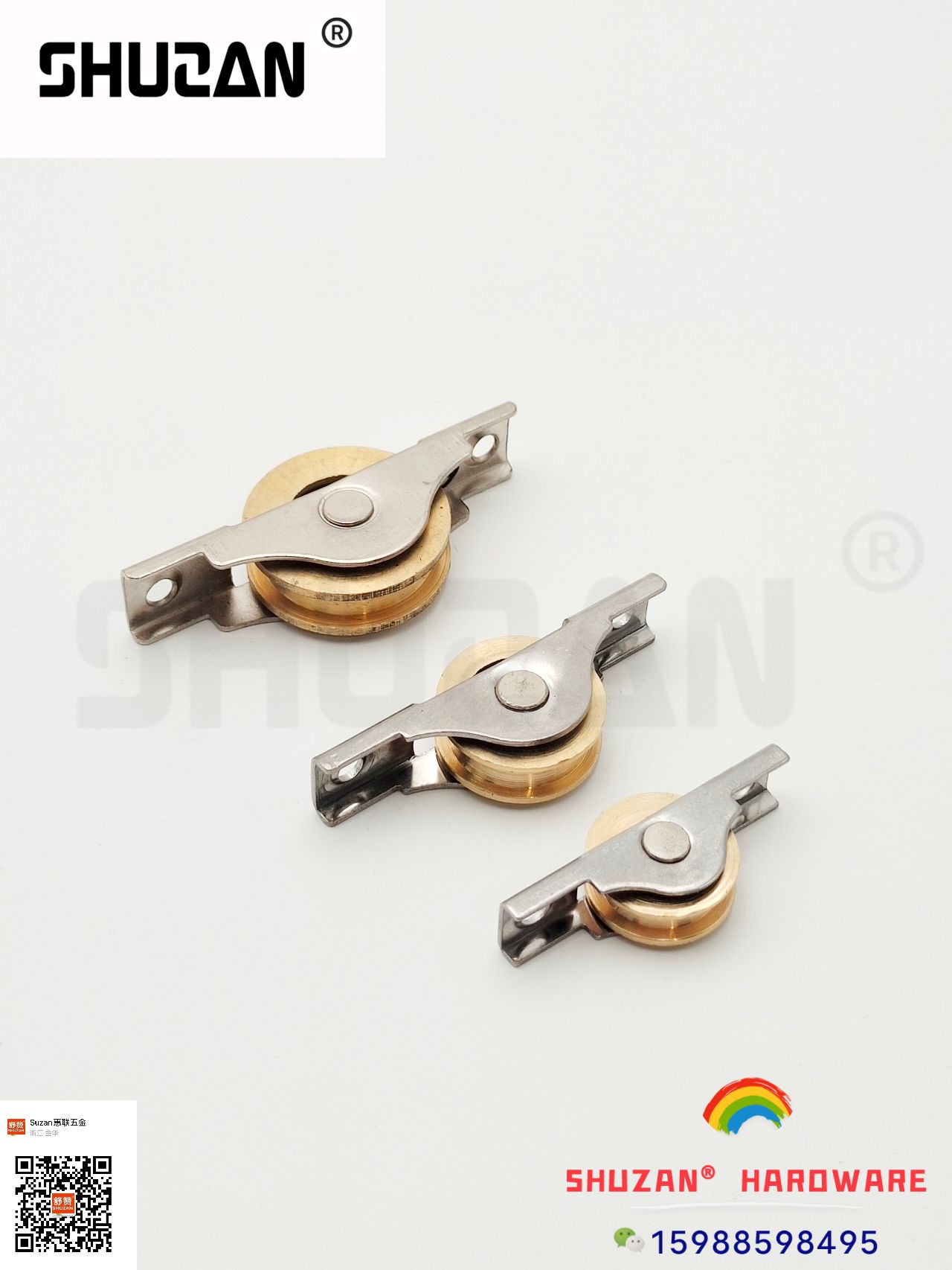 Polea guía de la rueda polea de la puerta de traslación polea galvanizada de alta calidad del carril de la puerta de desplazamiento polea engrosada antidecolación corredera de amortiguación de alta calidad Specification image