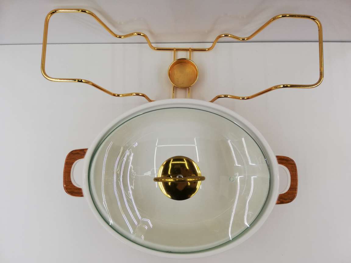 镀金汤锅/陶瓷汤锅/陶瓷餐具产品图