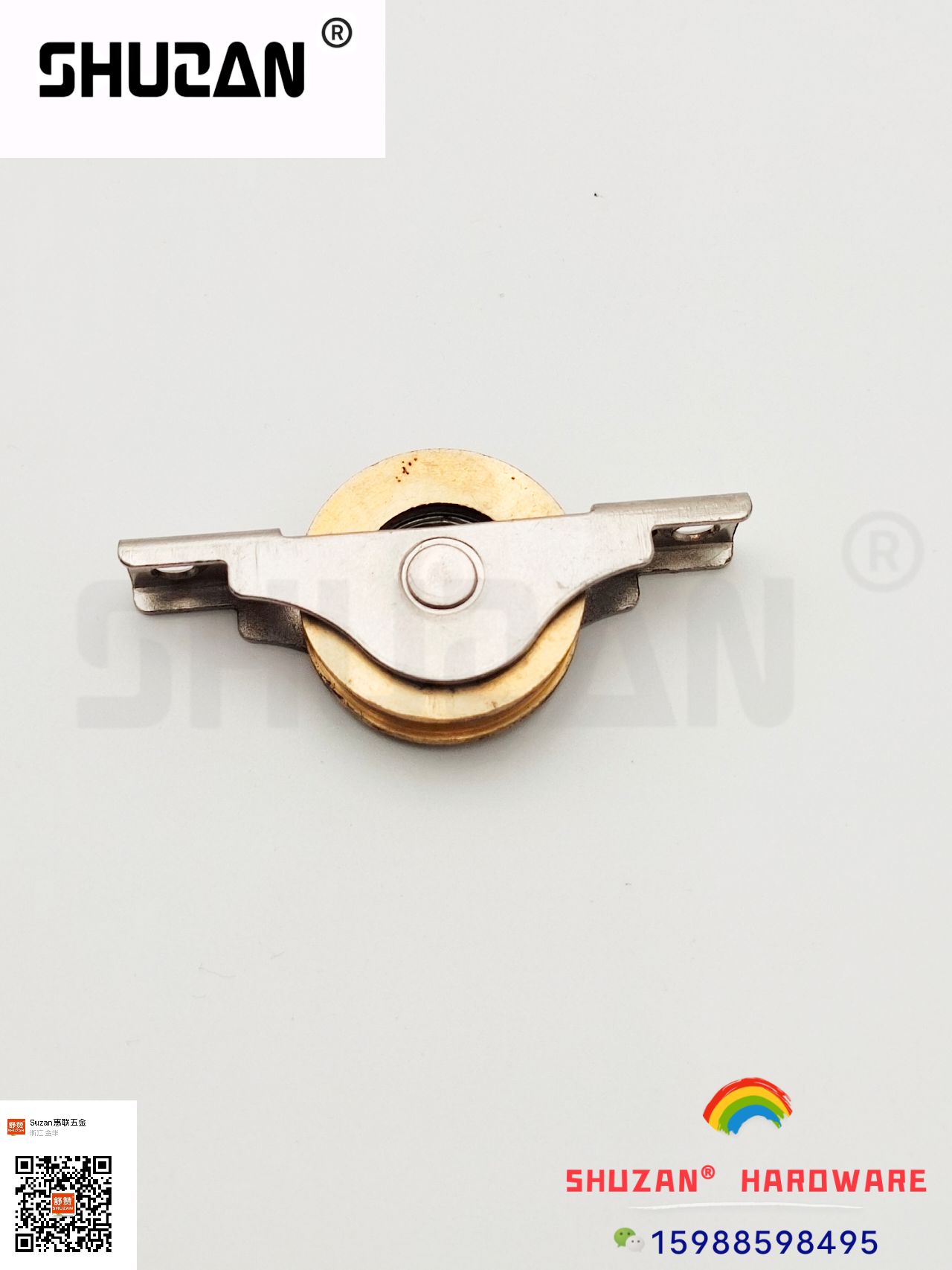Polea guía de la rueda polea de la puerta de traslación polea galvanizada de alta calidad del carril de la puerta de desplazamiento polea engrosada antidecolación corredera de amortiguación de alta calidad Item Picture