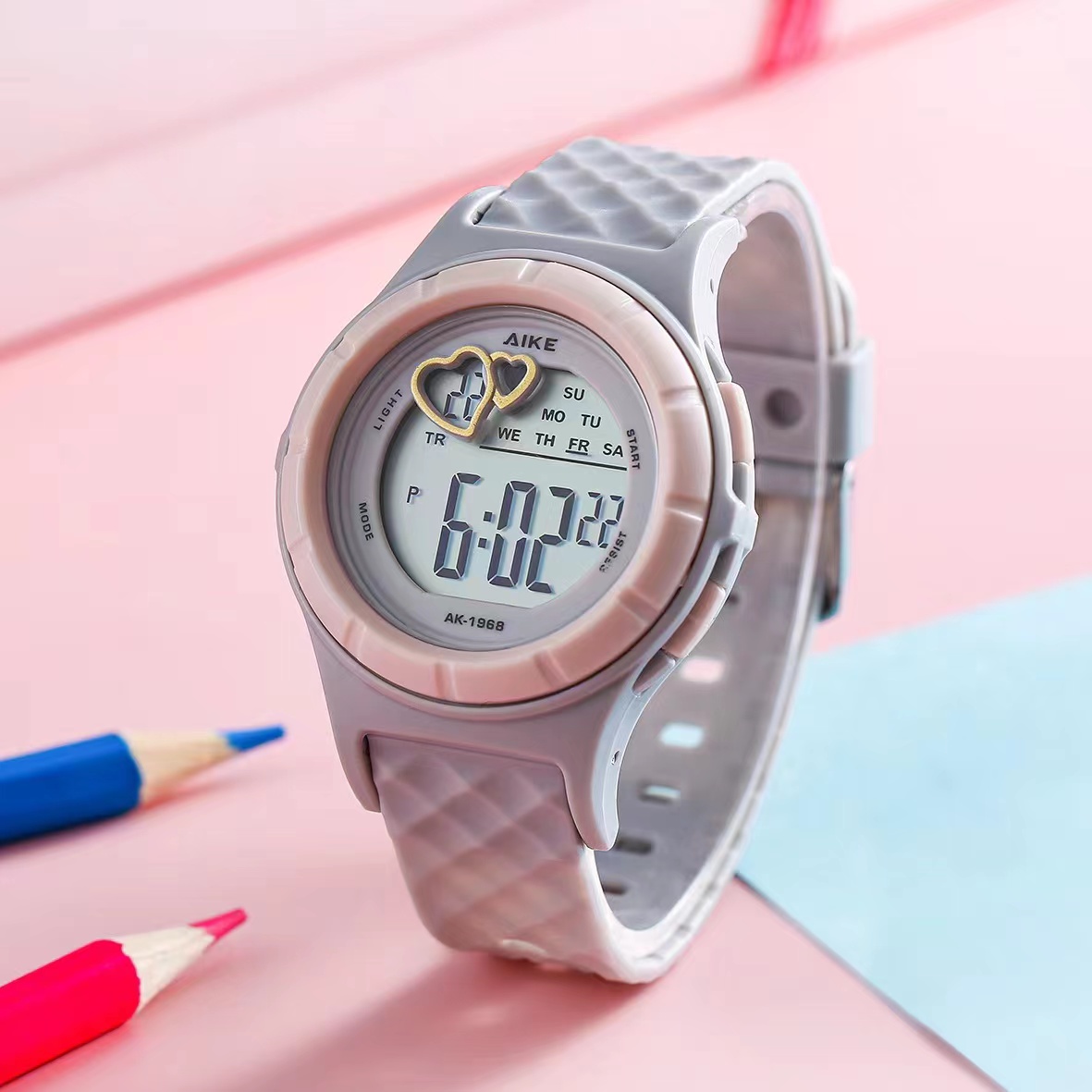 手表/电子表/韩版白底实物图