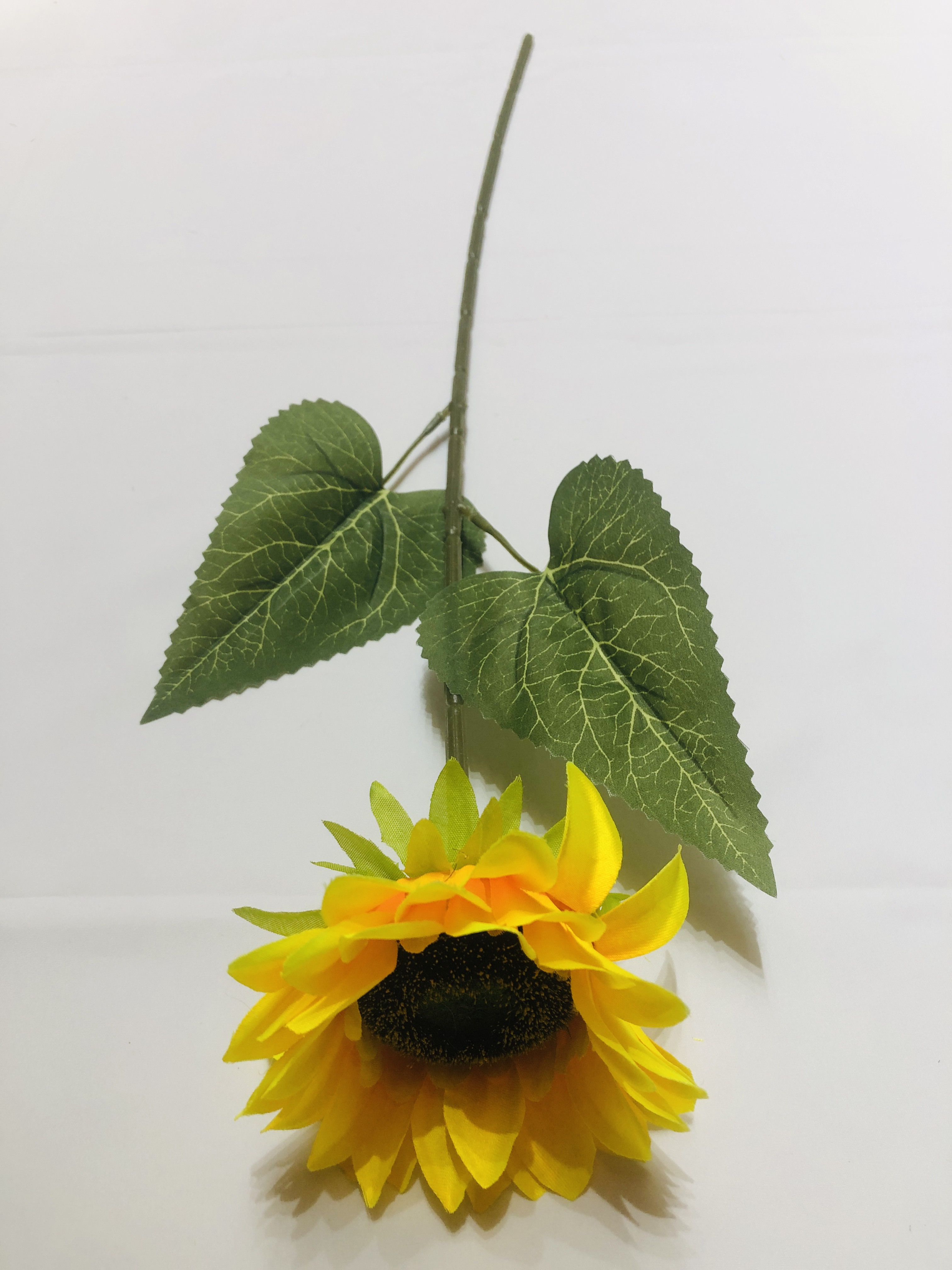 仿真向日葵55号单支太阳花餐厅客厅仿真花摆件婚庆玫瑰花拍摄道具高档逼真绿植摆台瓶花塑料花布艺假花田园风仿真花绢花