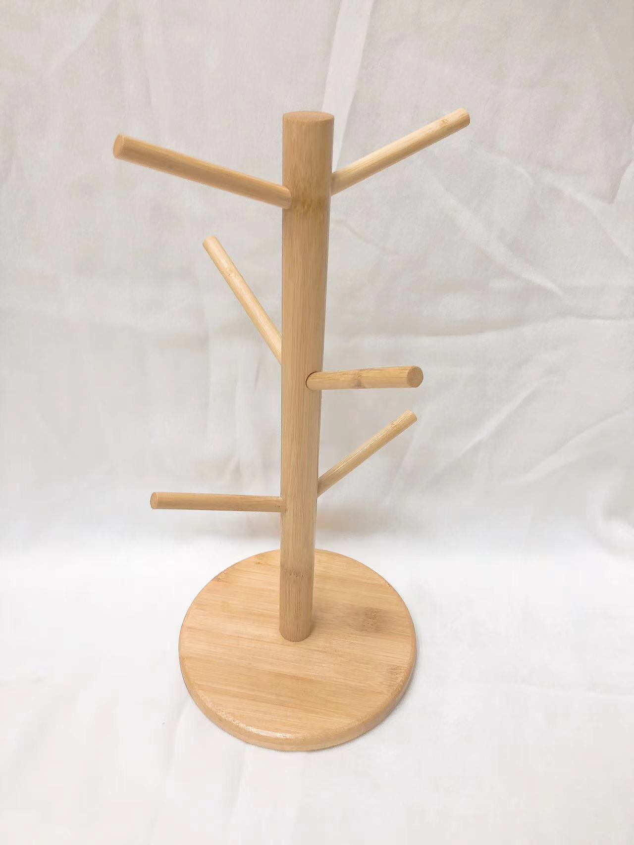 杯架多层沥水杯子挂架马克树杯架酒杯架首饰架收纳架竹制树杈架