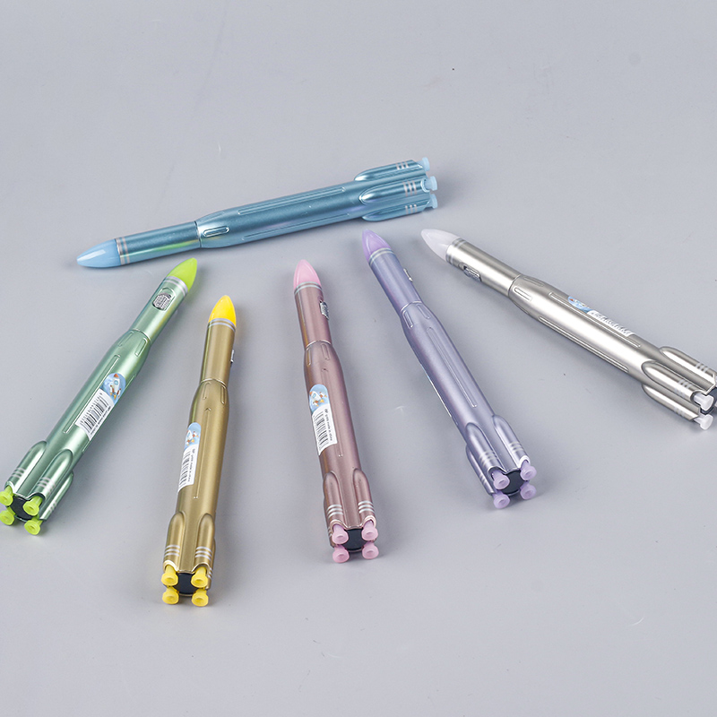 造型火箭笔白底实物图