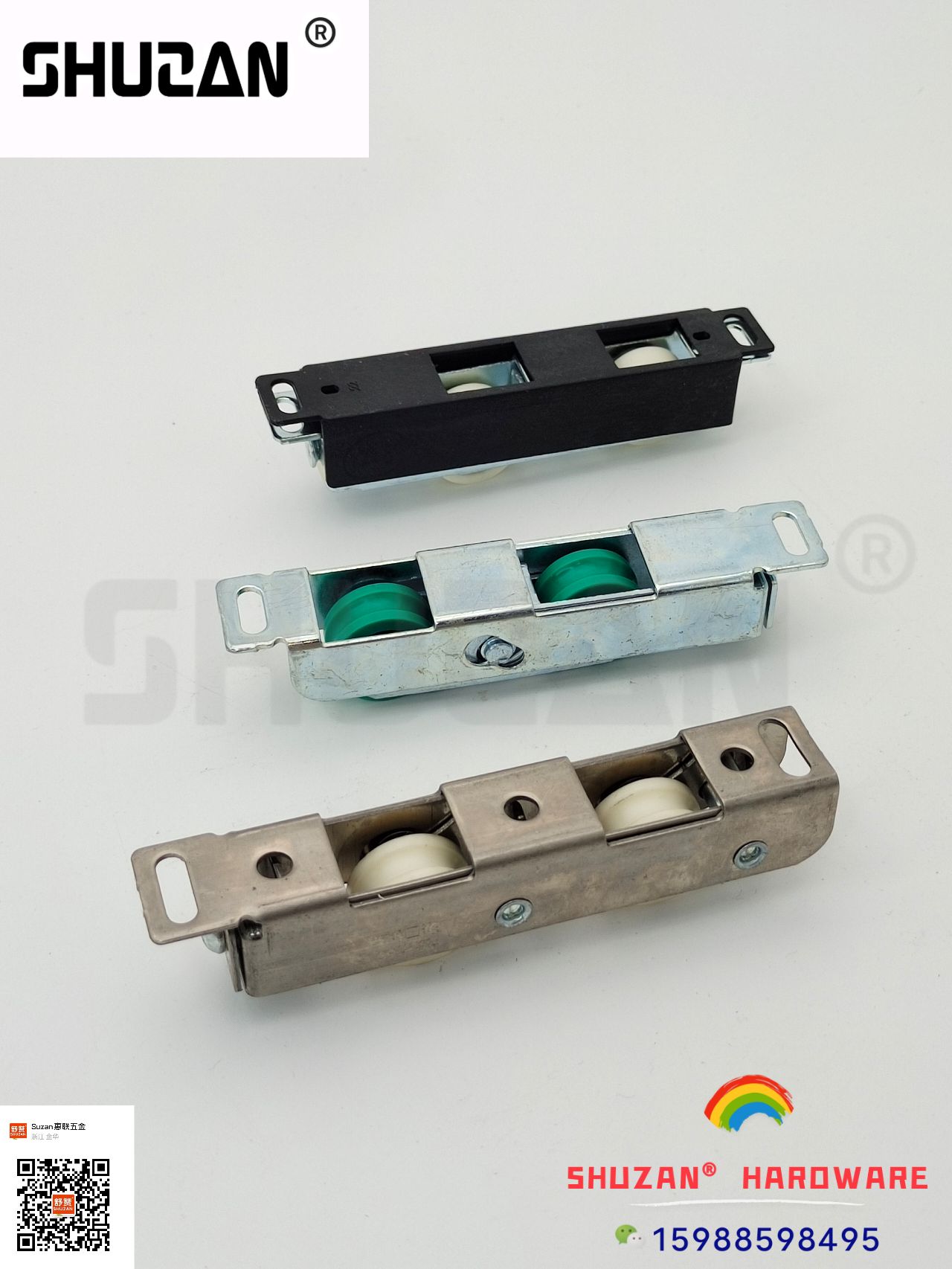 The hardware Shuzan wheels and Shuzan sliding wheels are sturdy and durable. The sliding door wheels are suitable for glass doors and cabinet doors details Picture