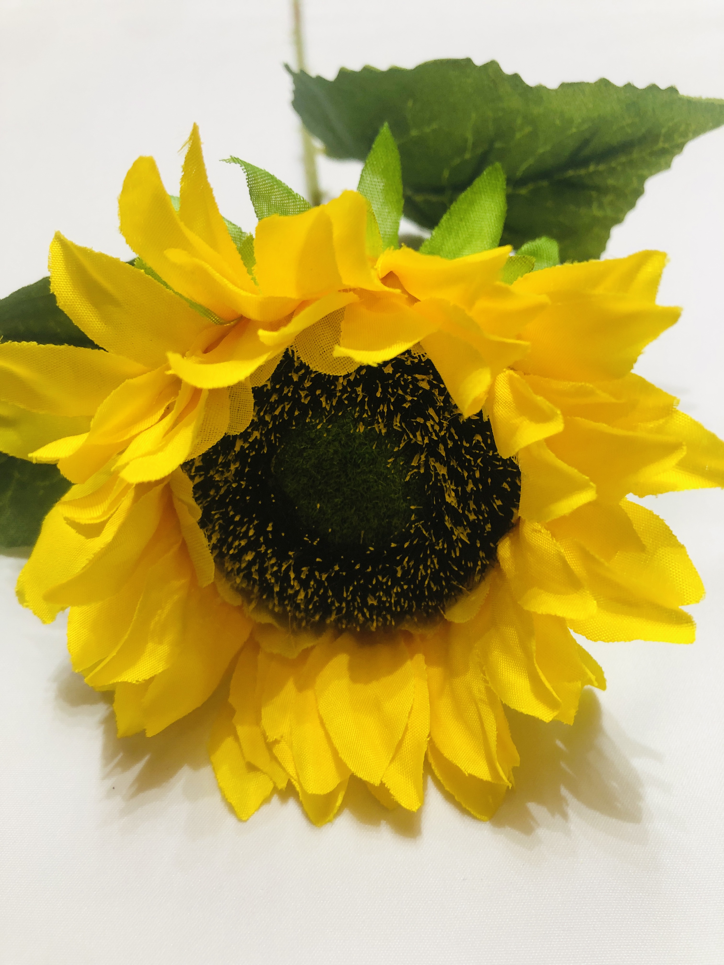 家居装饰假花玫瑰单支细杆太阳花绢布餐桌摆台小清新向日葵客厅餐桌装饰仿真假花工程装饰向日葵花墙道具拍摄小摆件田园风假花