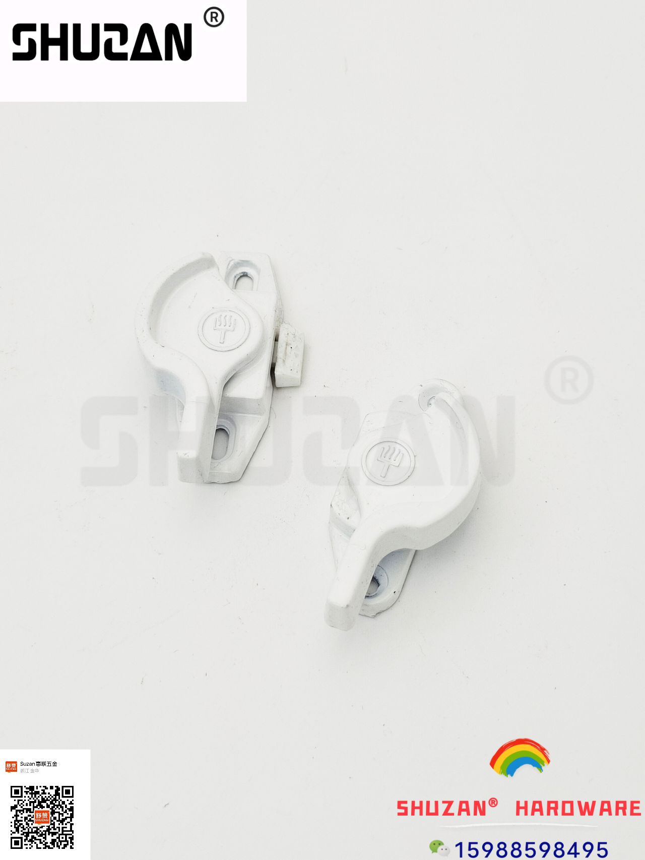 Shuzan hardware crescent Lock is sturdy and durable. It comes in various sizes and specifications and is exclusively supplied for export. It is a white crescent lock Item Picture